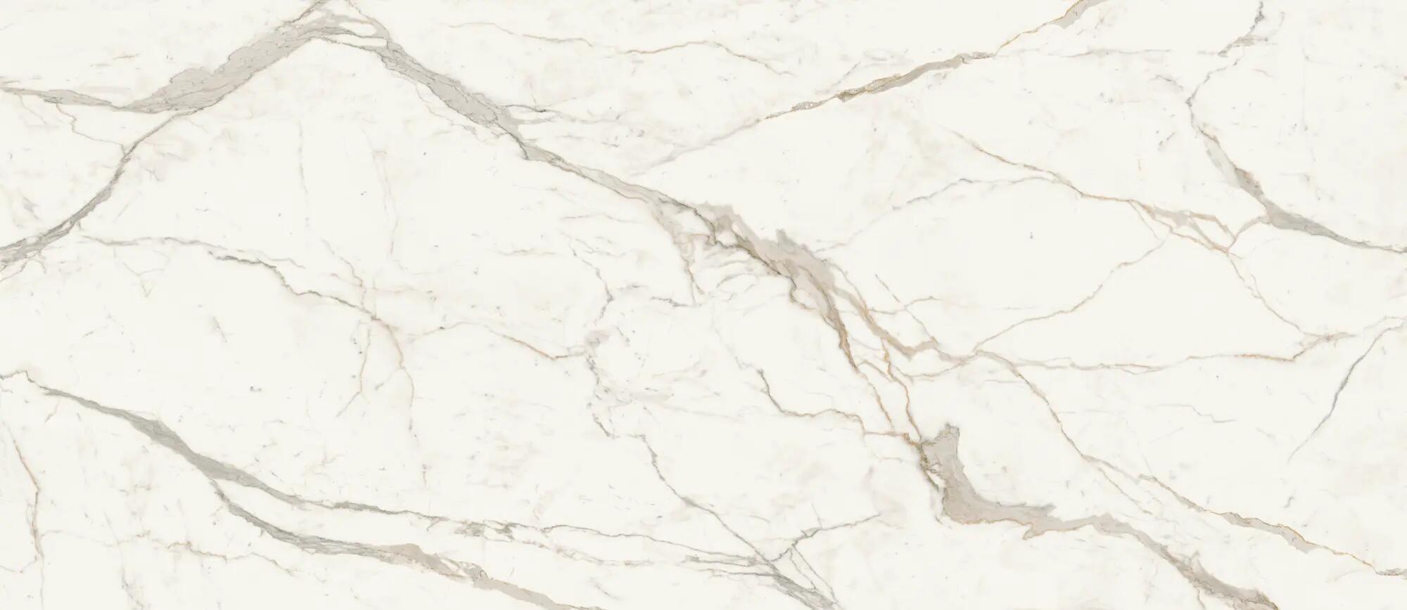 Piastrella da pavimento e rivestimento interno in gres porcellanato 120 x 278 cm rettificato calacatta caldo lappato LM MVI.CAL.120X278LP Sp. 6 mm 3.36 mq - 4