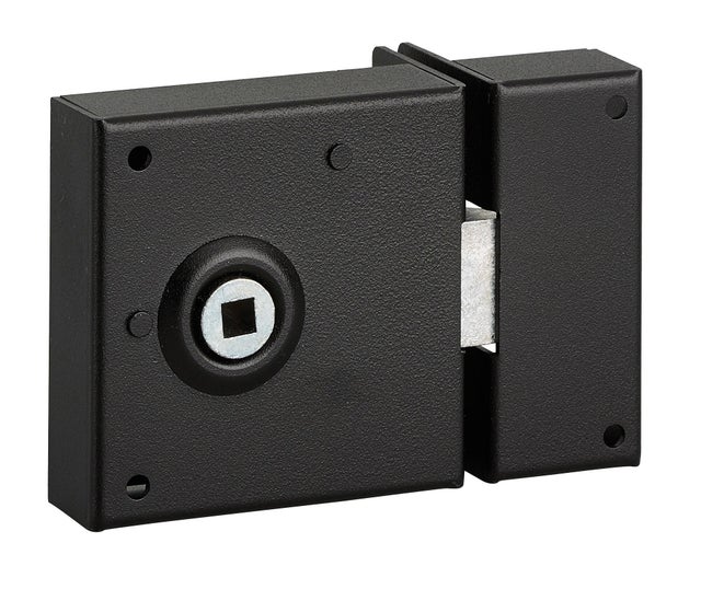 Serrure applique bec de cane THIRARD, 70x70mm, à poignée, horizontal, réversible