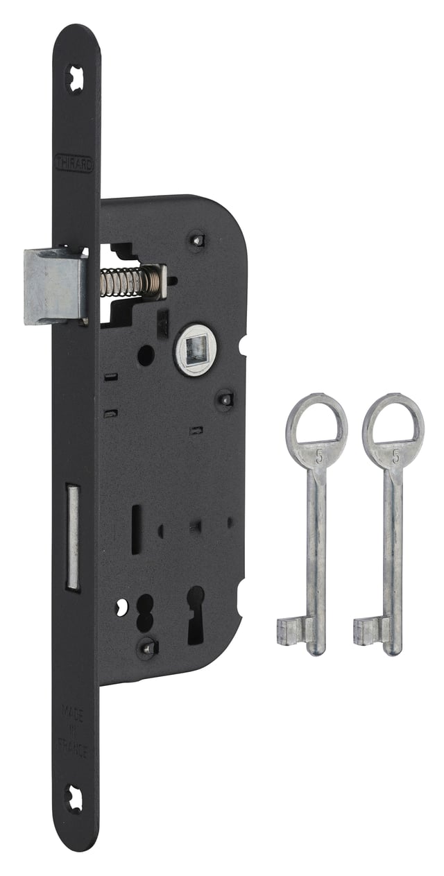 Serrure encastrée THIRARD, à clé, axe 40 mm