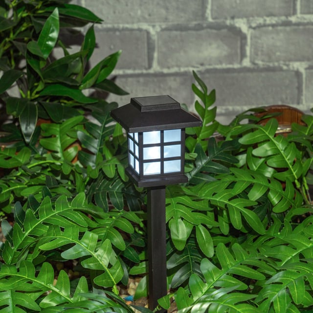 Balise solaire à piquer, blanc froid, 1 Lumen, noir London Mood INSPIRE