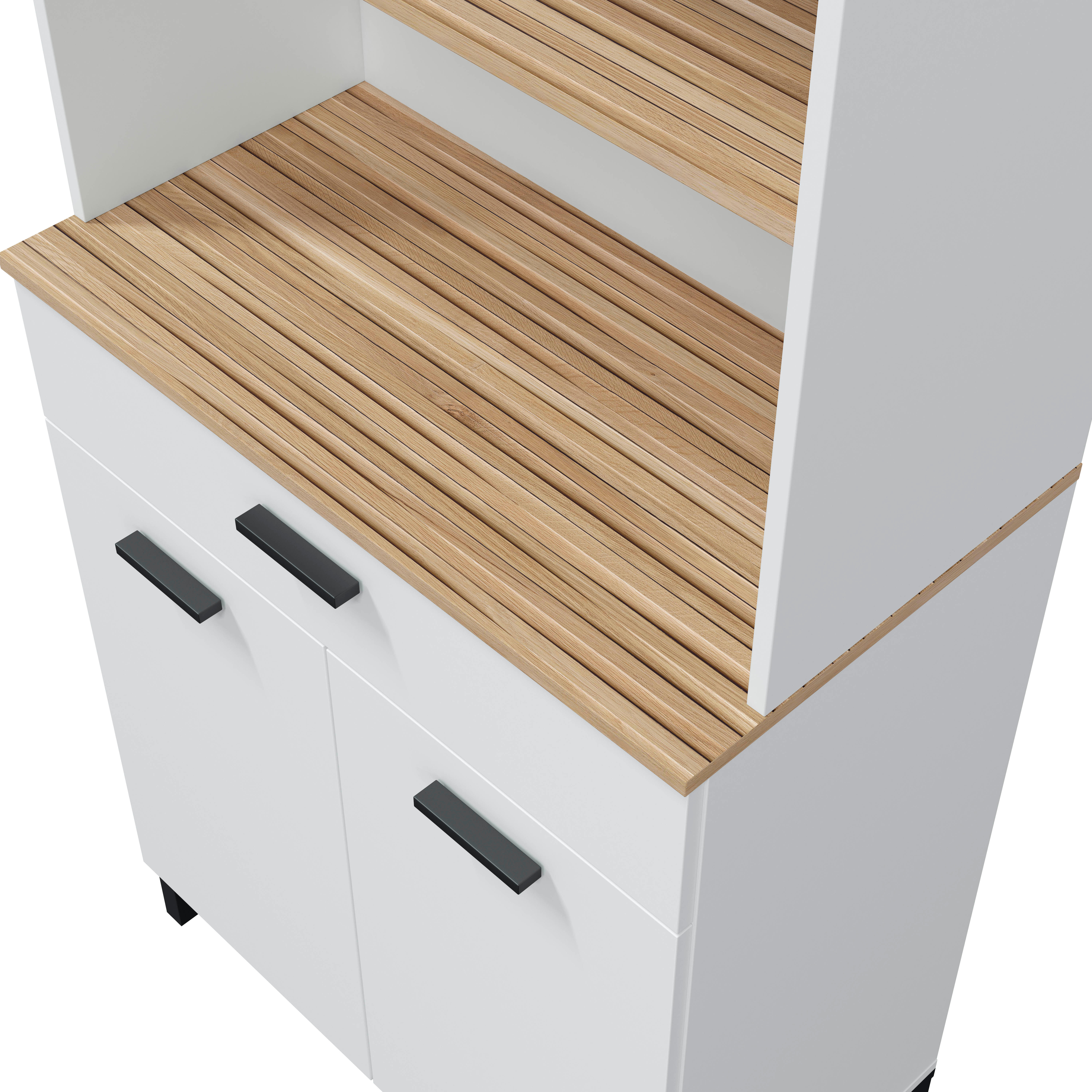 Mueble columna de cocina Kira blanco mate 4 puertas y 1 cajón 72 x 186  cm - 3