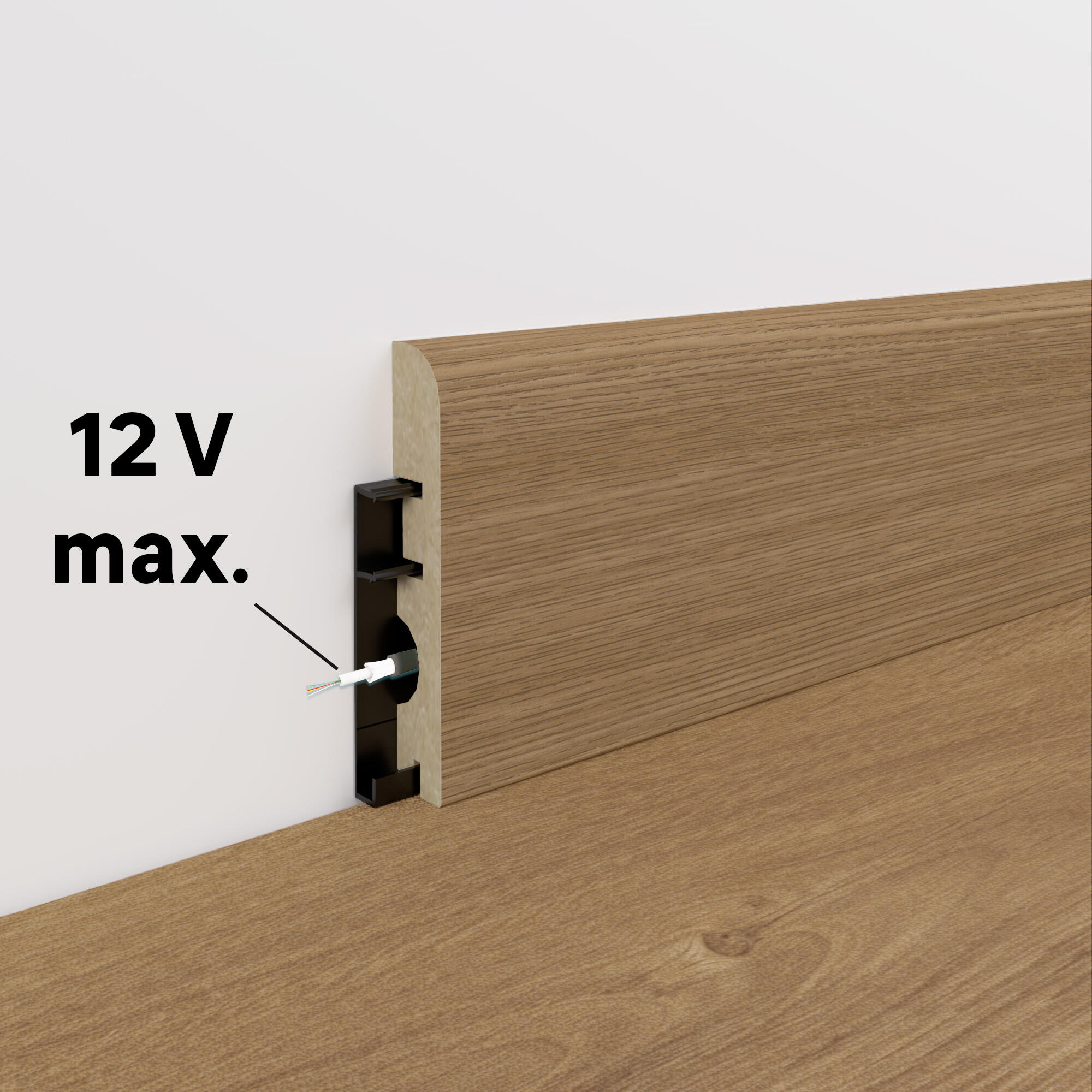 Rodapié  de mdf de 240x7.8cm marrón NAT345 ARTENS - 6