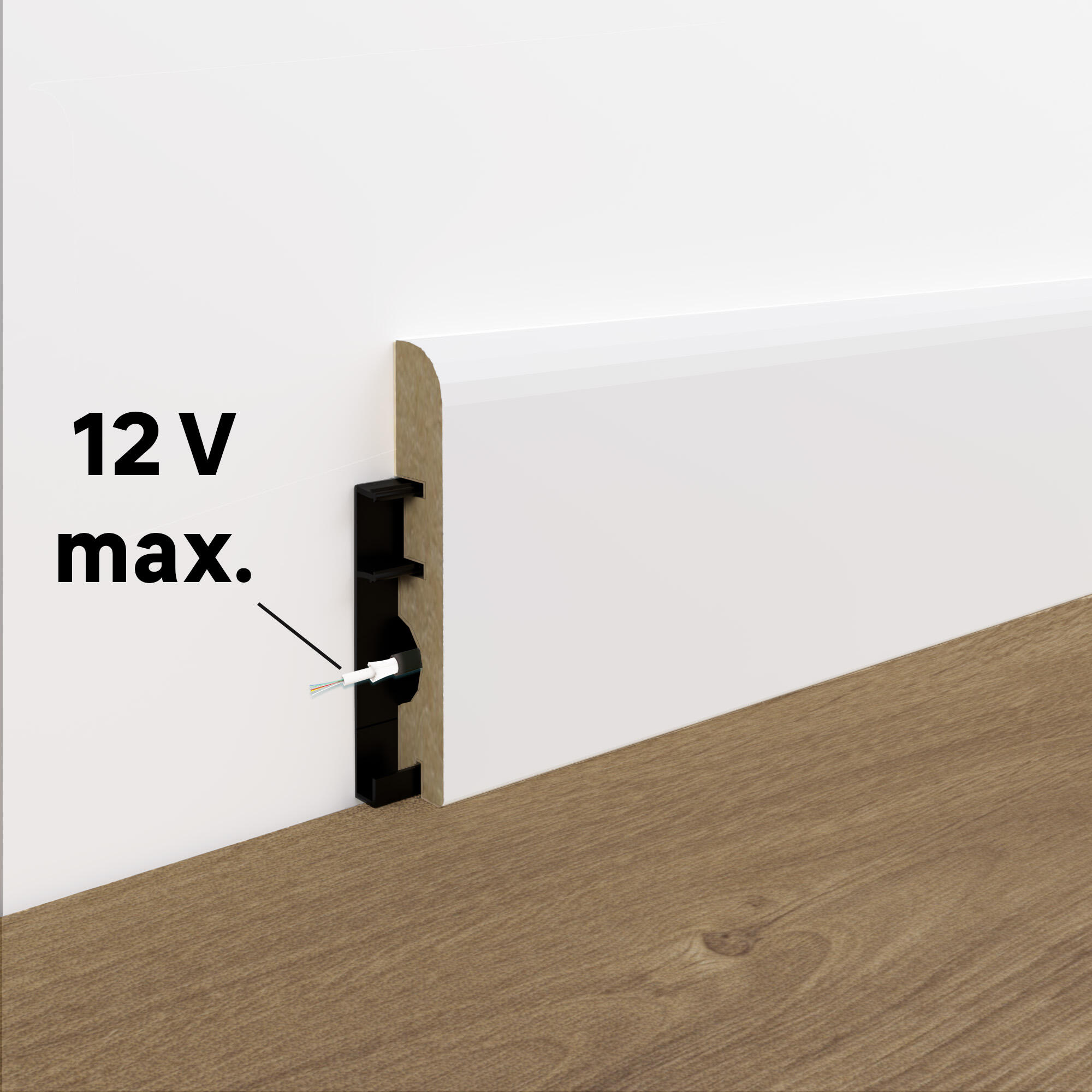 Rodapié  de madera de 240x7.8cm blanco BL000 ARTENS - 5