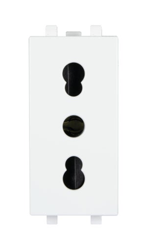 Plaque Série Starlight 3 Modules - Compatible Vimar Plana, Plastique Bois Clair, Neuf