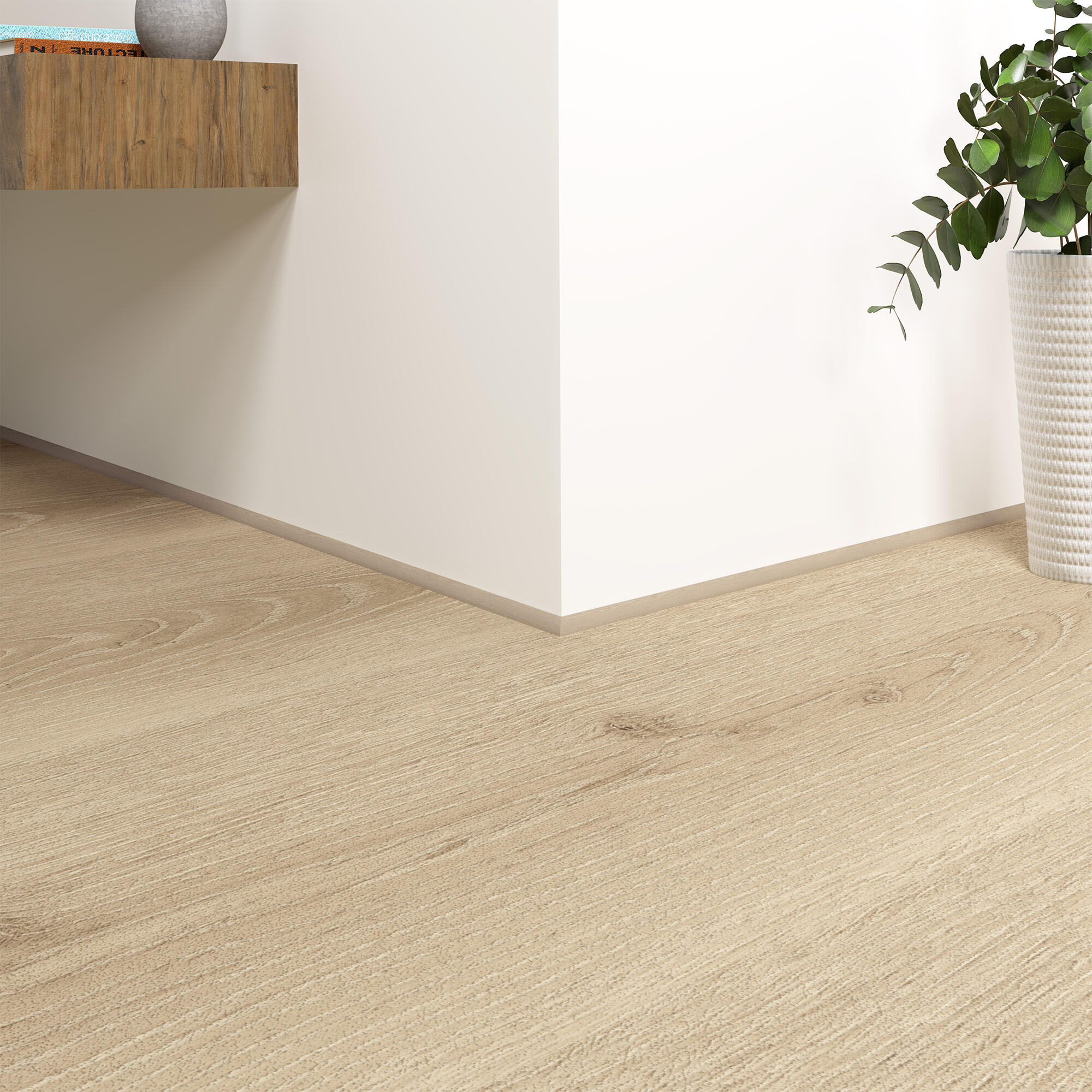 Rodapié  de mdf de 240x1.2cm gris oscuro  ARTENS - 3