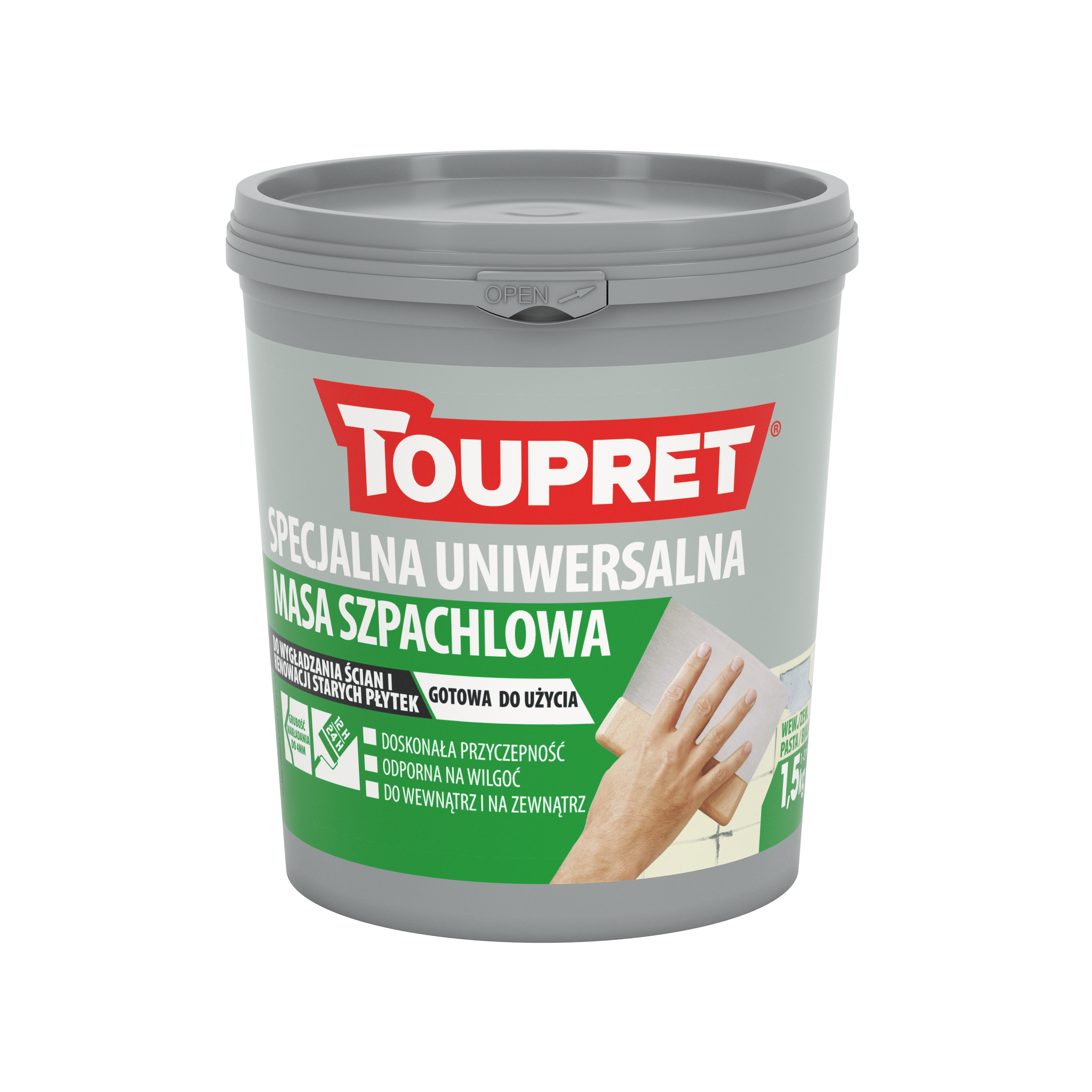 Gotowa masa szpachlowa uniwersalna 1.5 kg TOUPRET