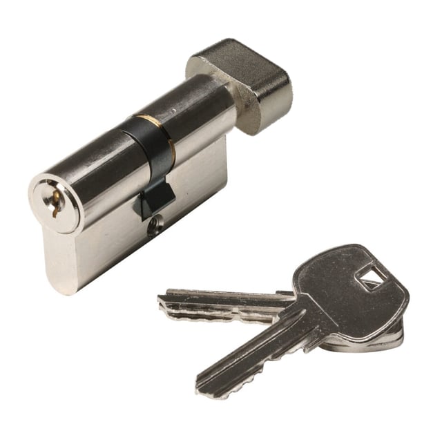 Cylindre de serrure PRATIC A5 à bouton L.30 + 30mm 3 clés