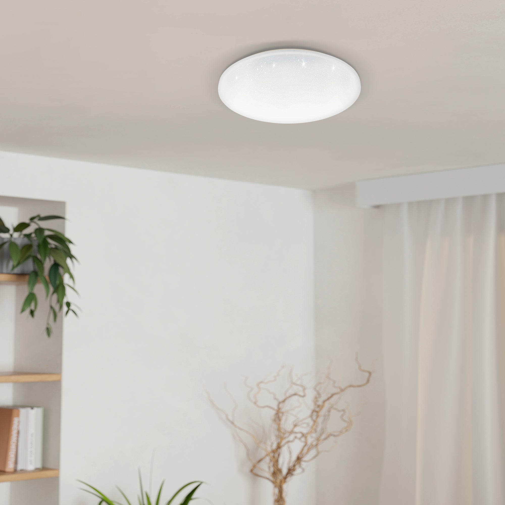 Plafonnier led, blanc, 1600lm, blanc neutre, EGLO Pogliola D.31 cm - 5