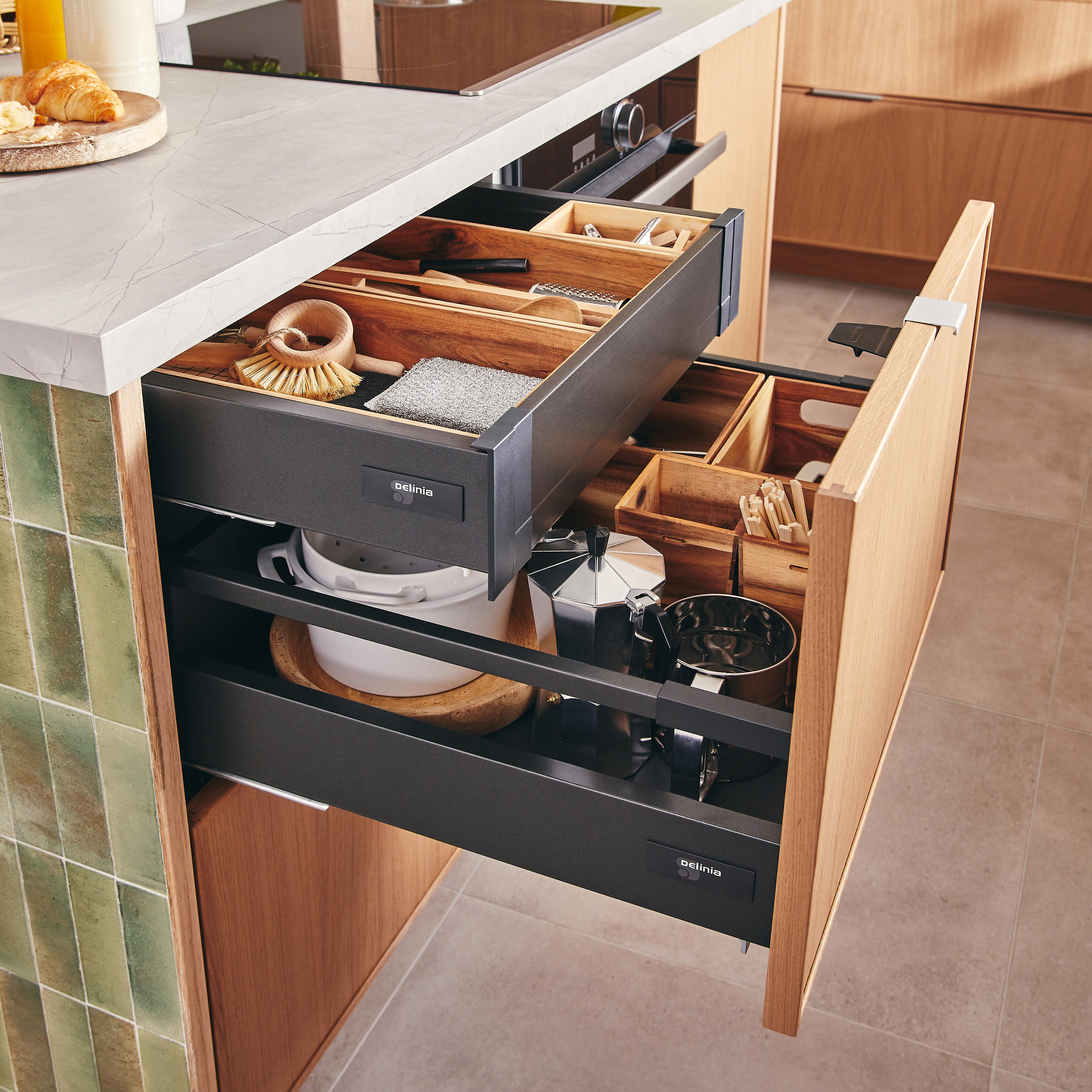 Kit interior de gaveta DELINIA 60CM - 12
