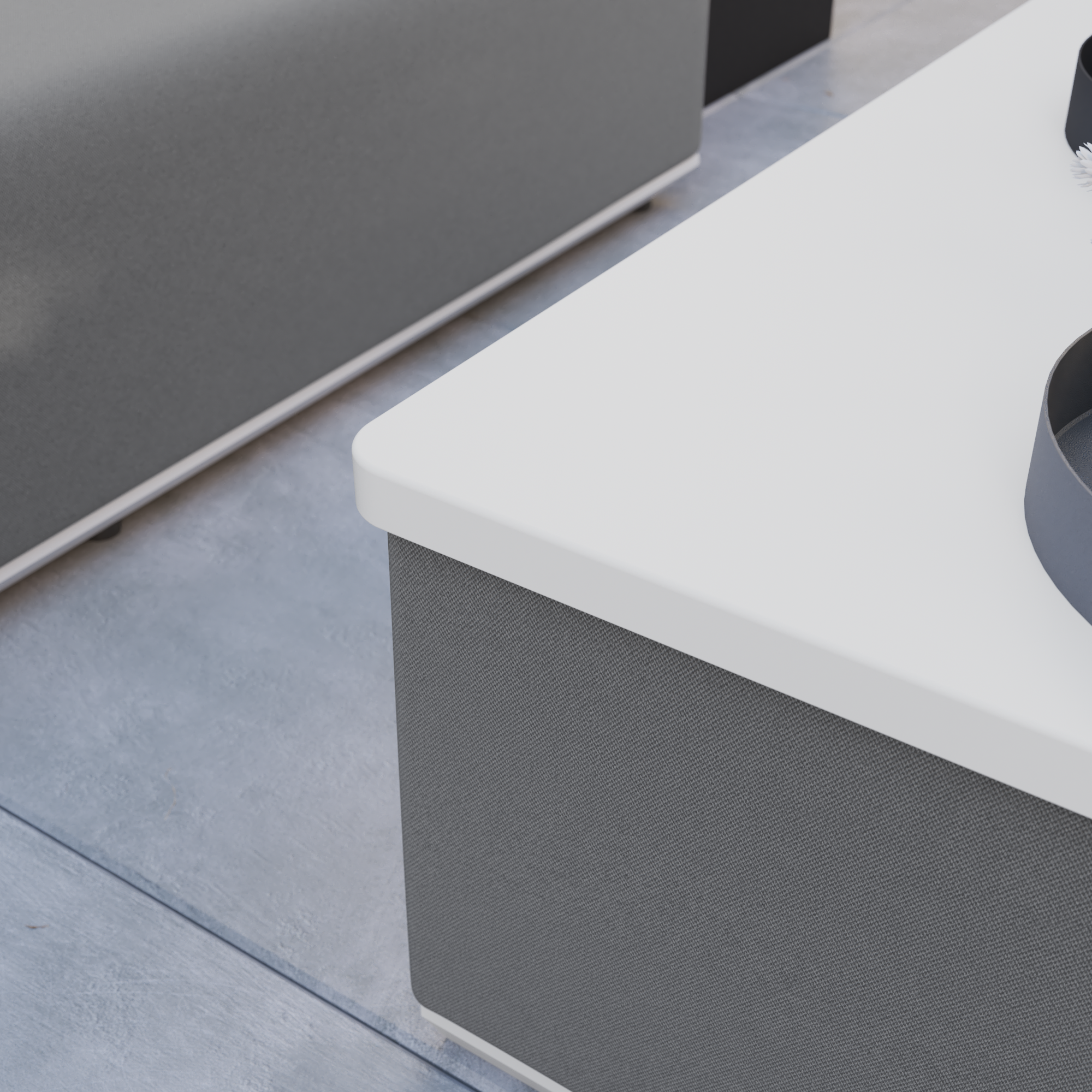 Table basse coffre en aluminium, blanc NeptuneNATERIAL - 12