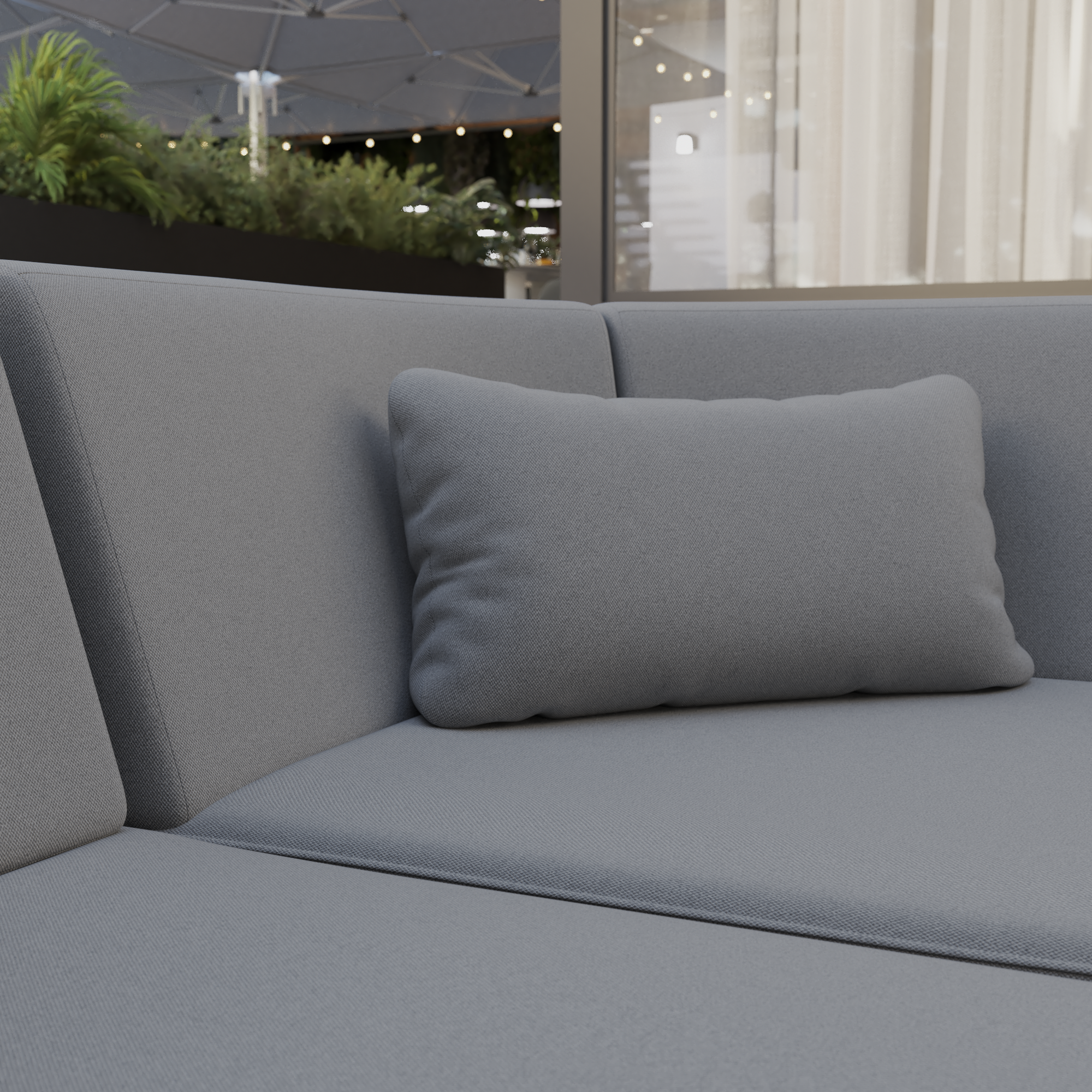Sillón de jardín esquinero NATERIAL Neptune de aluminio gris - 8