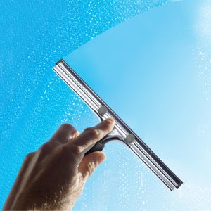 Wolfpack 5080200 Tergivetro Professionale Inox - Confezione Da 2, 38 Cm, Manico In Acciaio Con Gomma