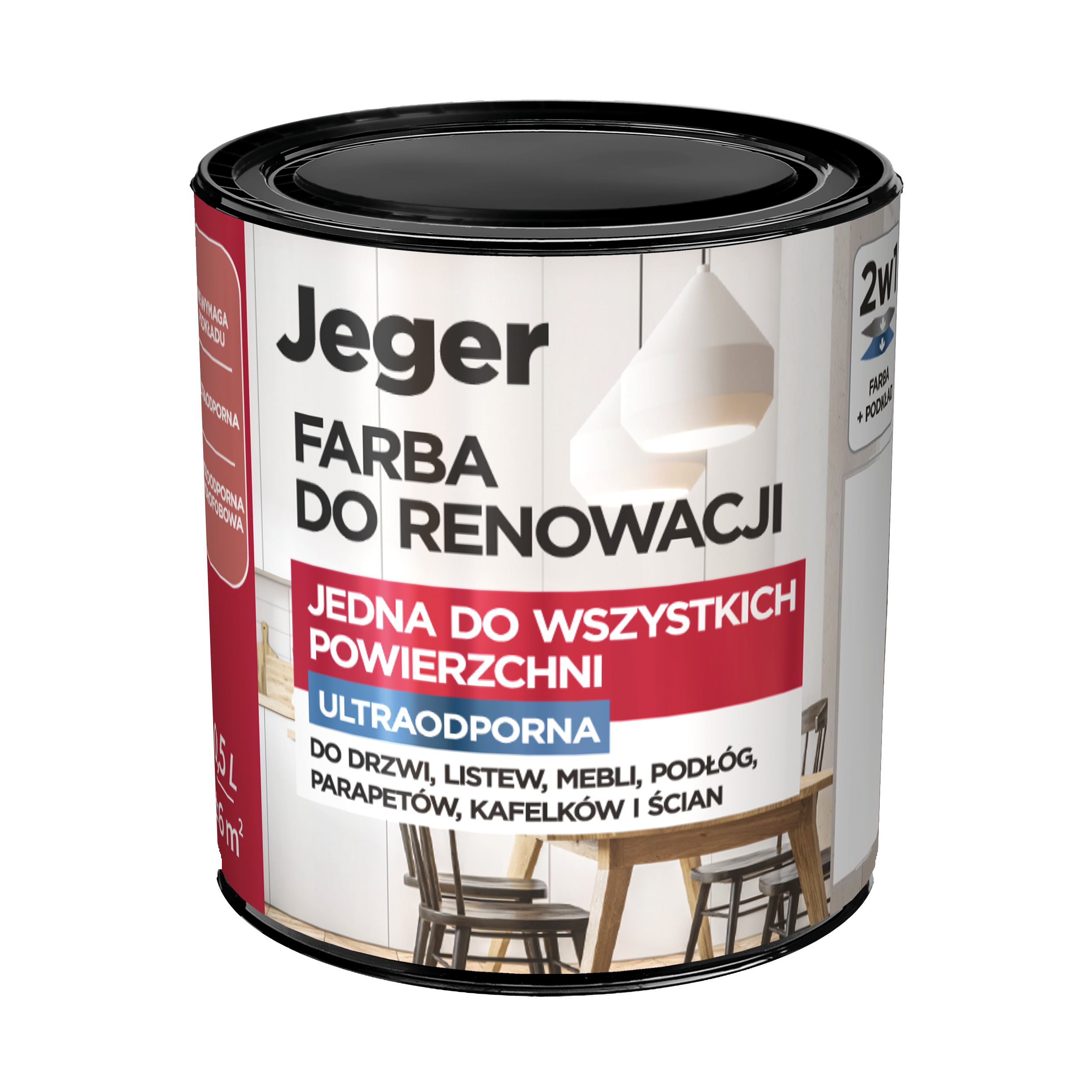 Farba do renowacji ultraodporna 0.5 l Baza A Jeger