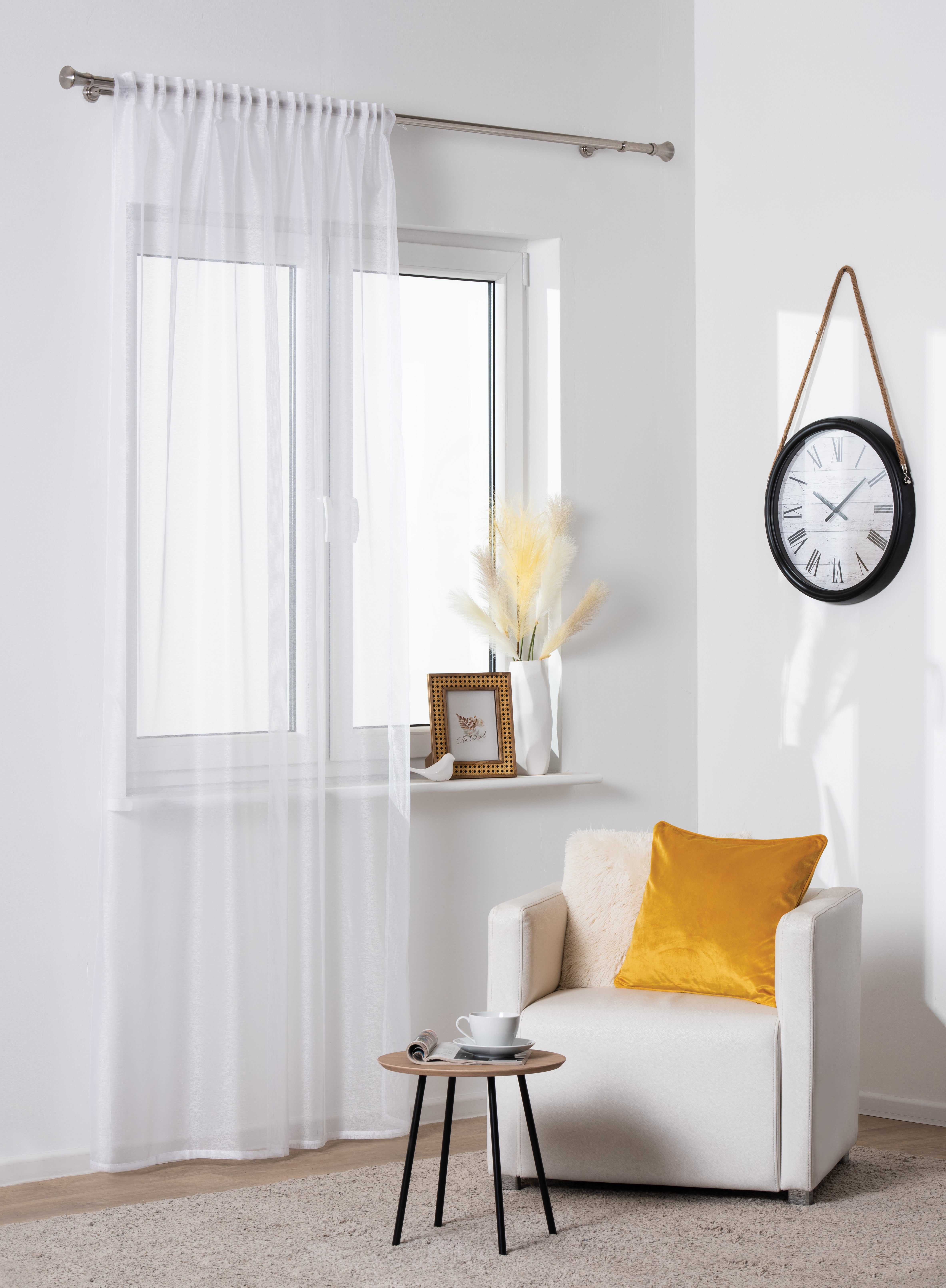 Firana na taśmie Elisa 140 x 300 cm biała - 2