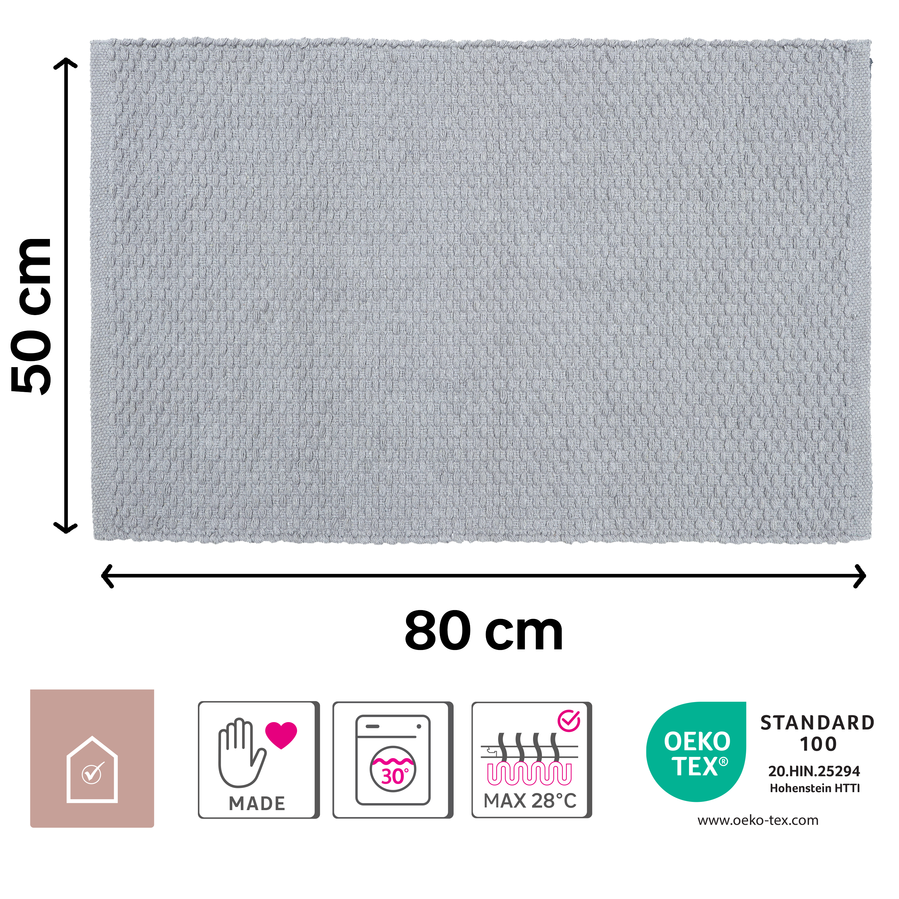 Tapete Sachal 50x80cm granito Inspire - 7