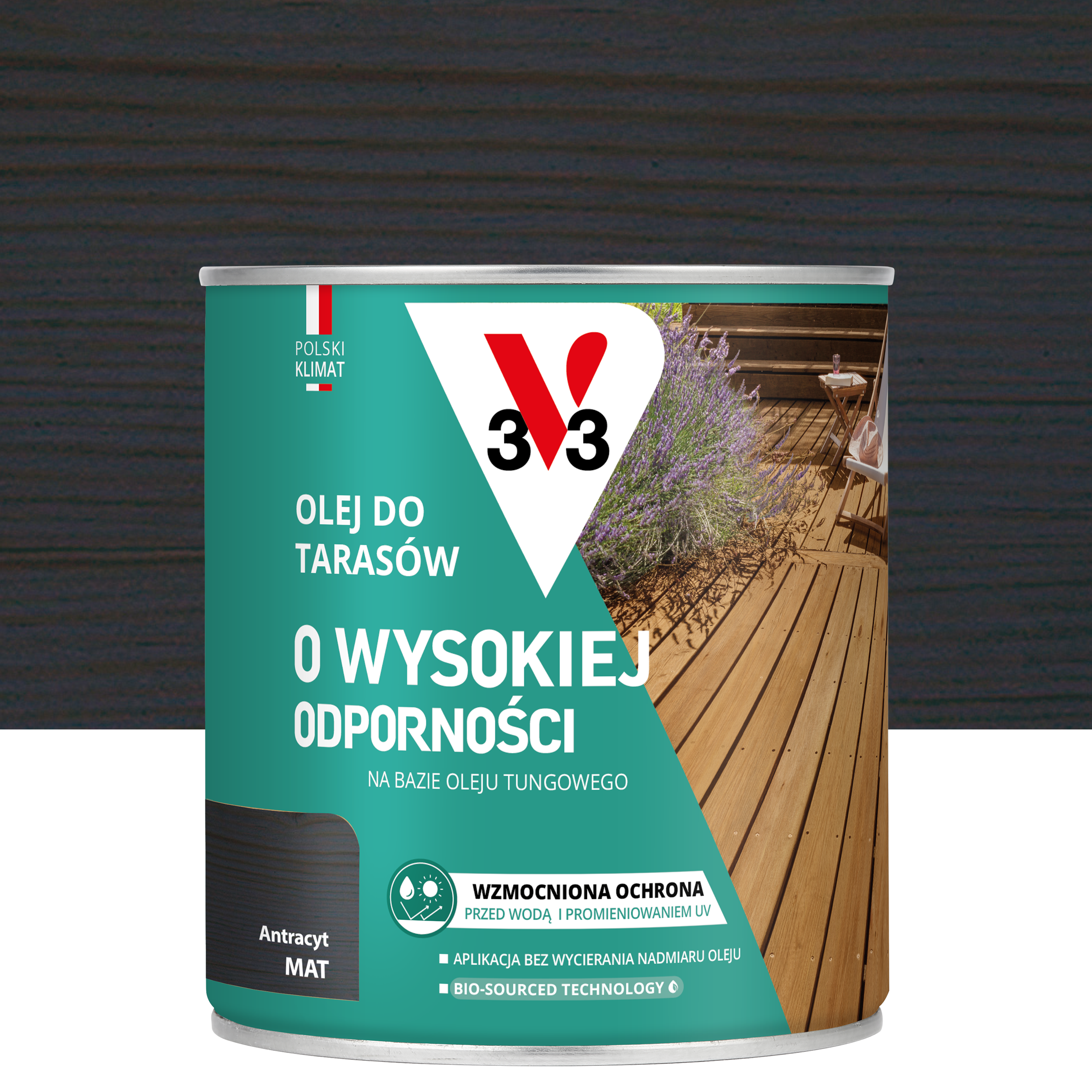 Olej do tarasów Antracyt mat 0.75 l V33