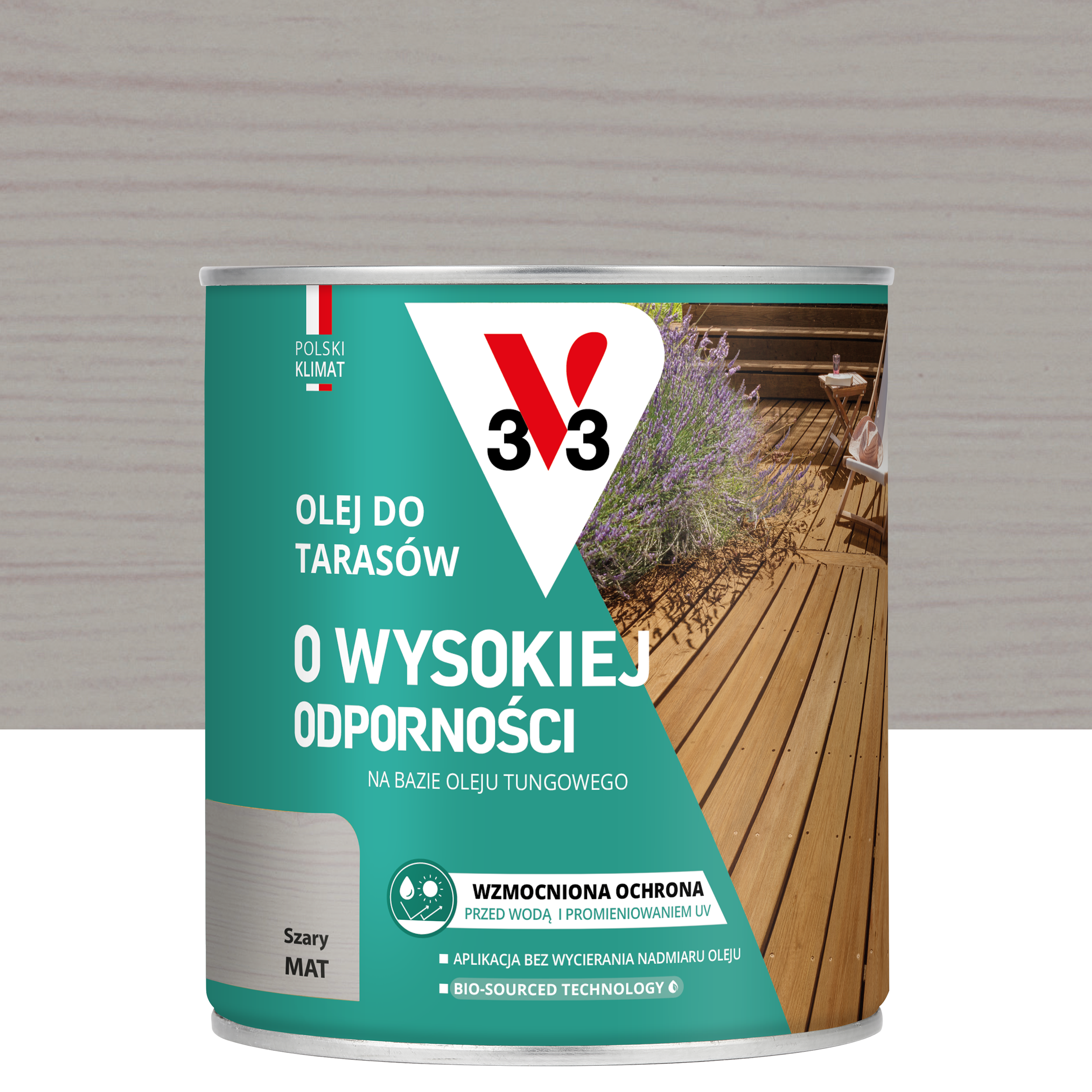 Olej do tarasów Szary mat 0.75 l V33