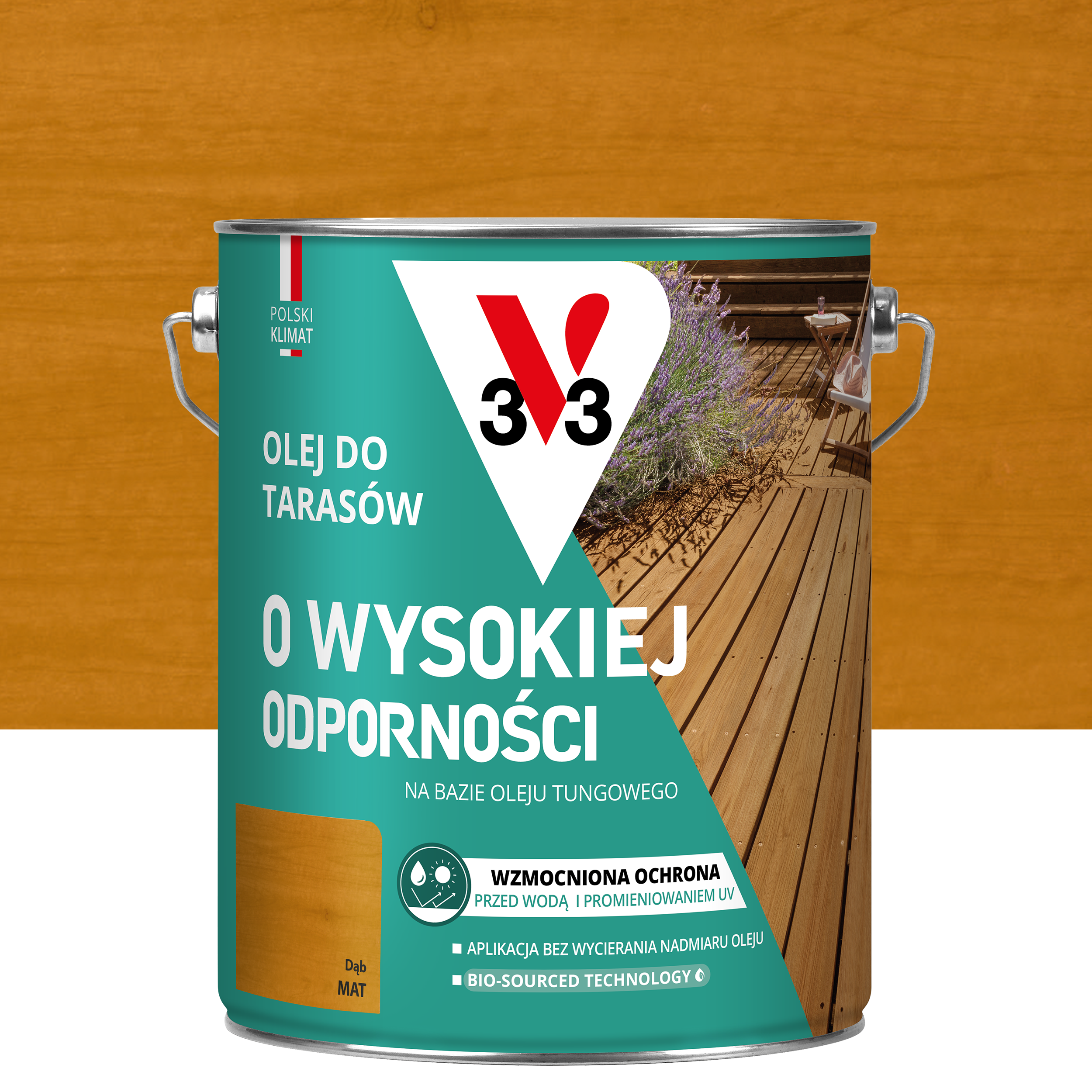Olej do tarasów Dąb mat 4.5 l V33