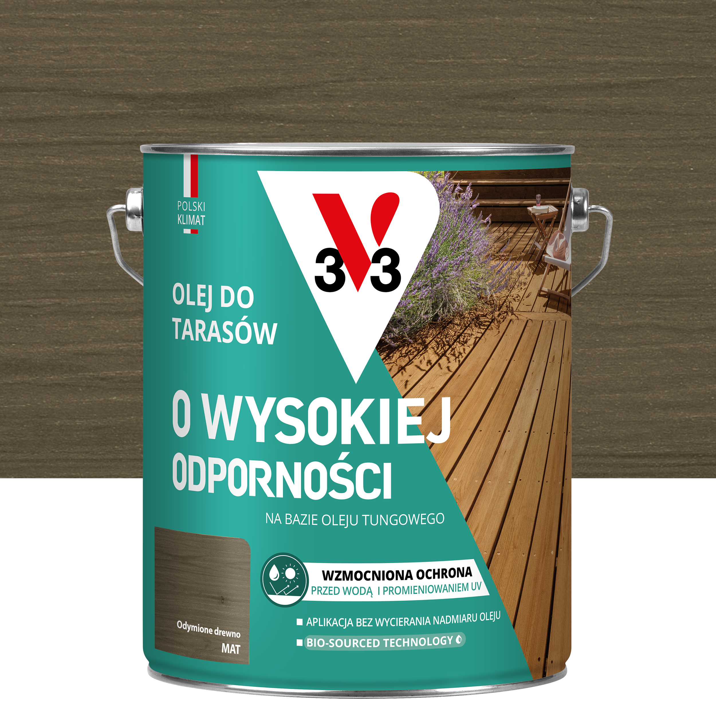 Olej do tarasów Odymione drewno mat 4.5 l V33