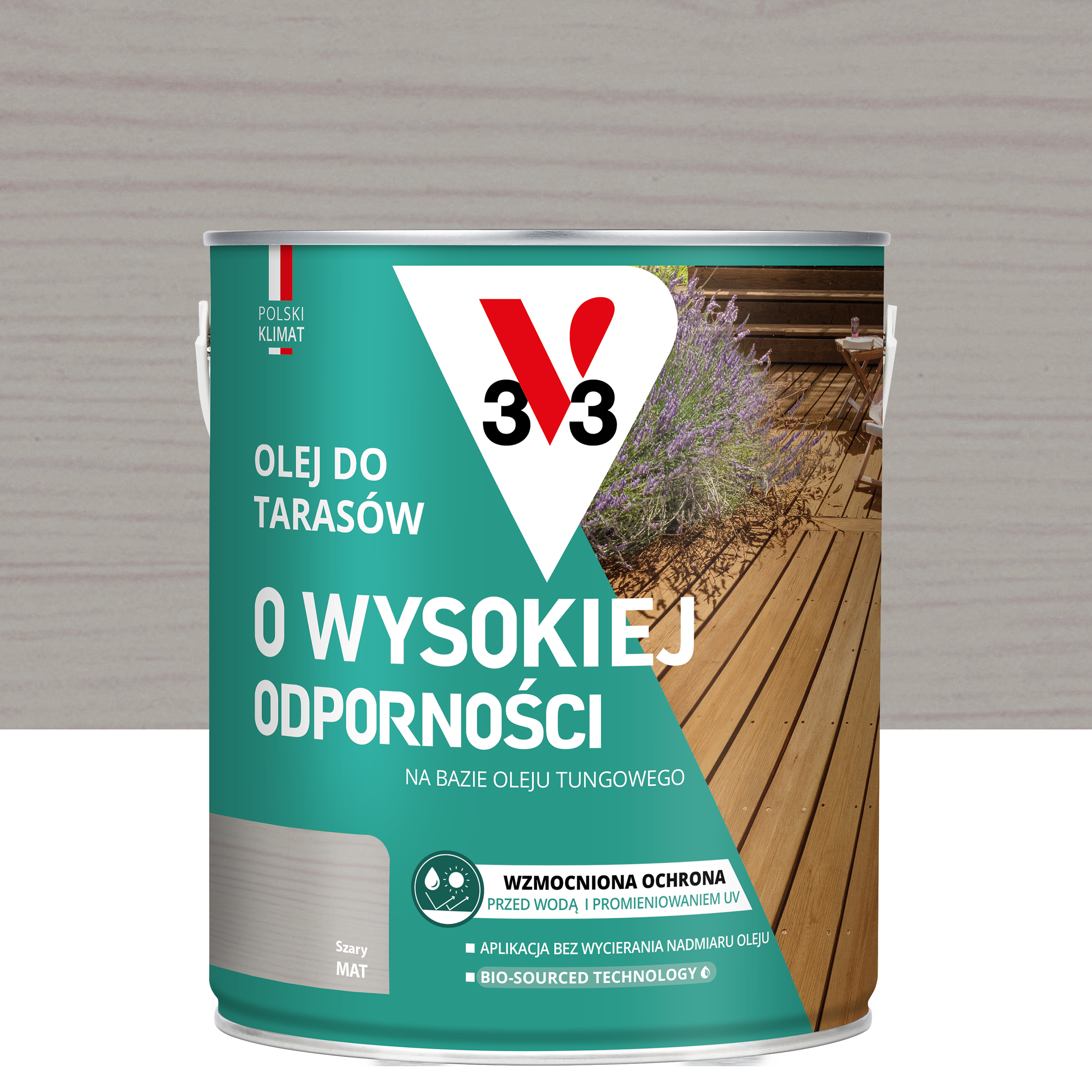 Olej do tarasów Szary mat 2.5 l V33