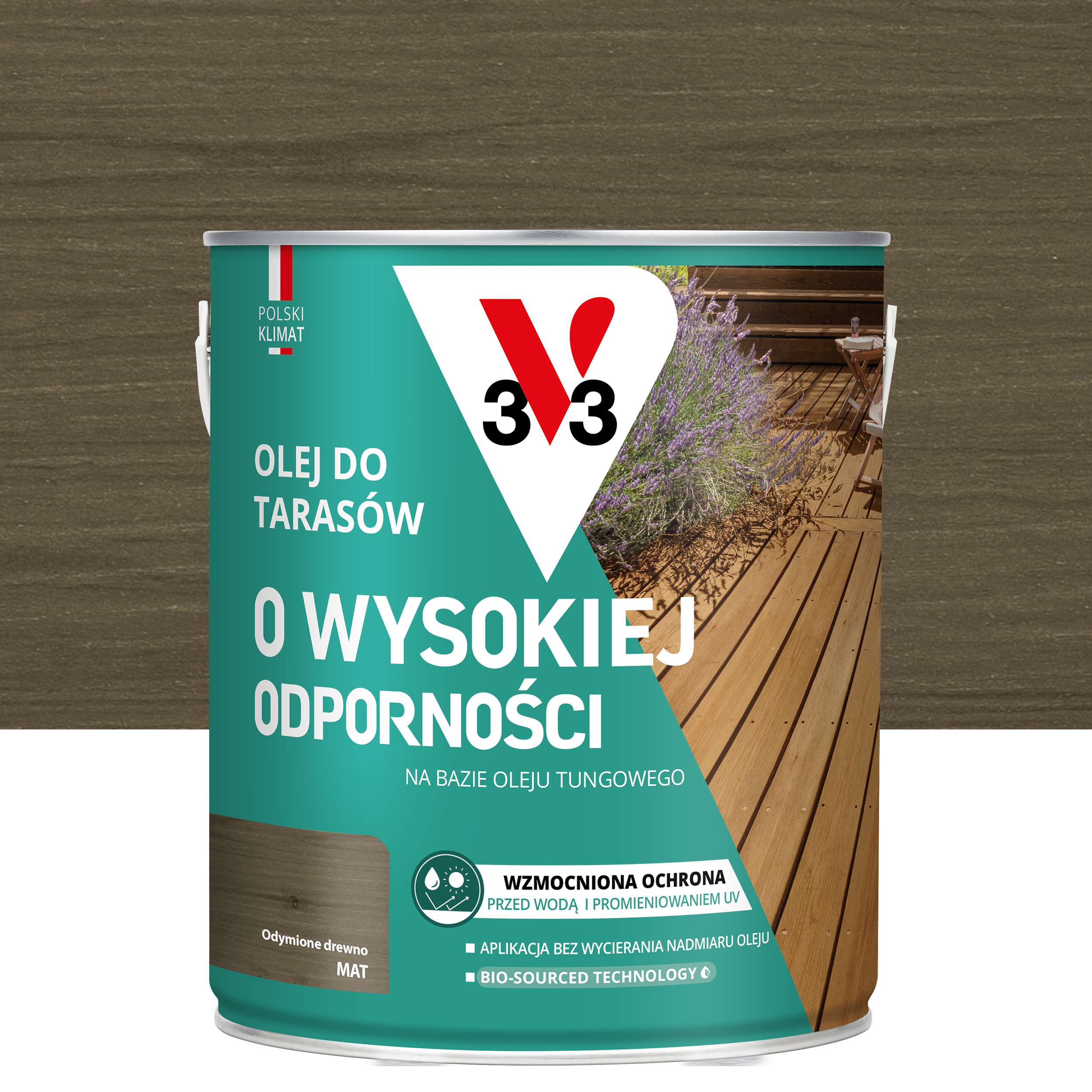 Olej do tarasów Odymione drewno mat 2.5 l V33