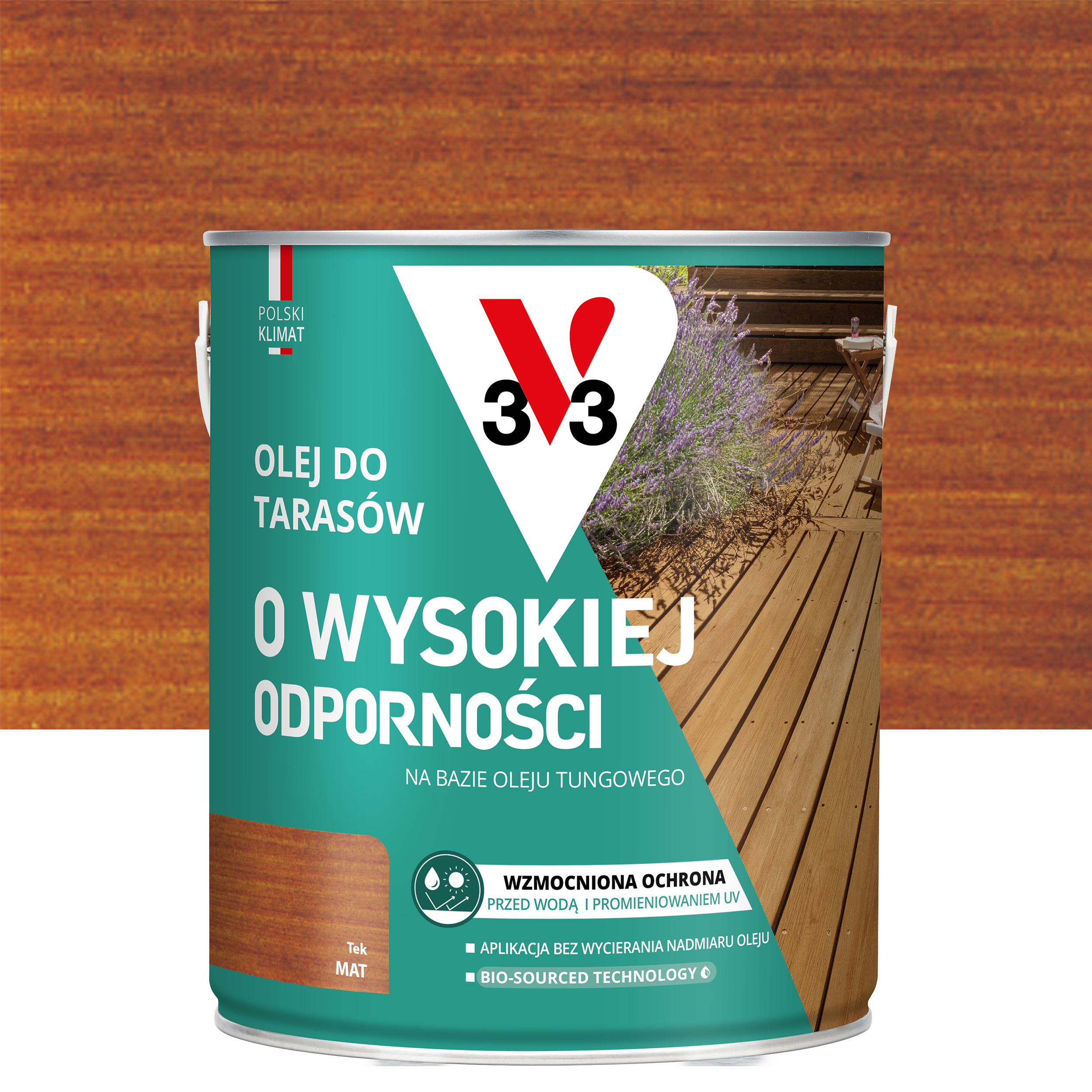 Olej do tarasów Tek mat 2.5 l V33
