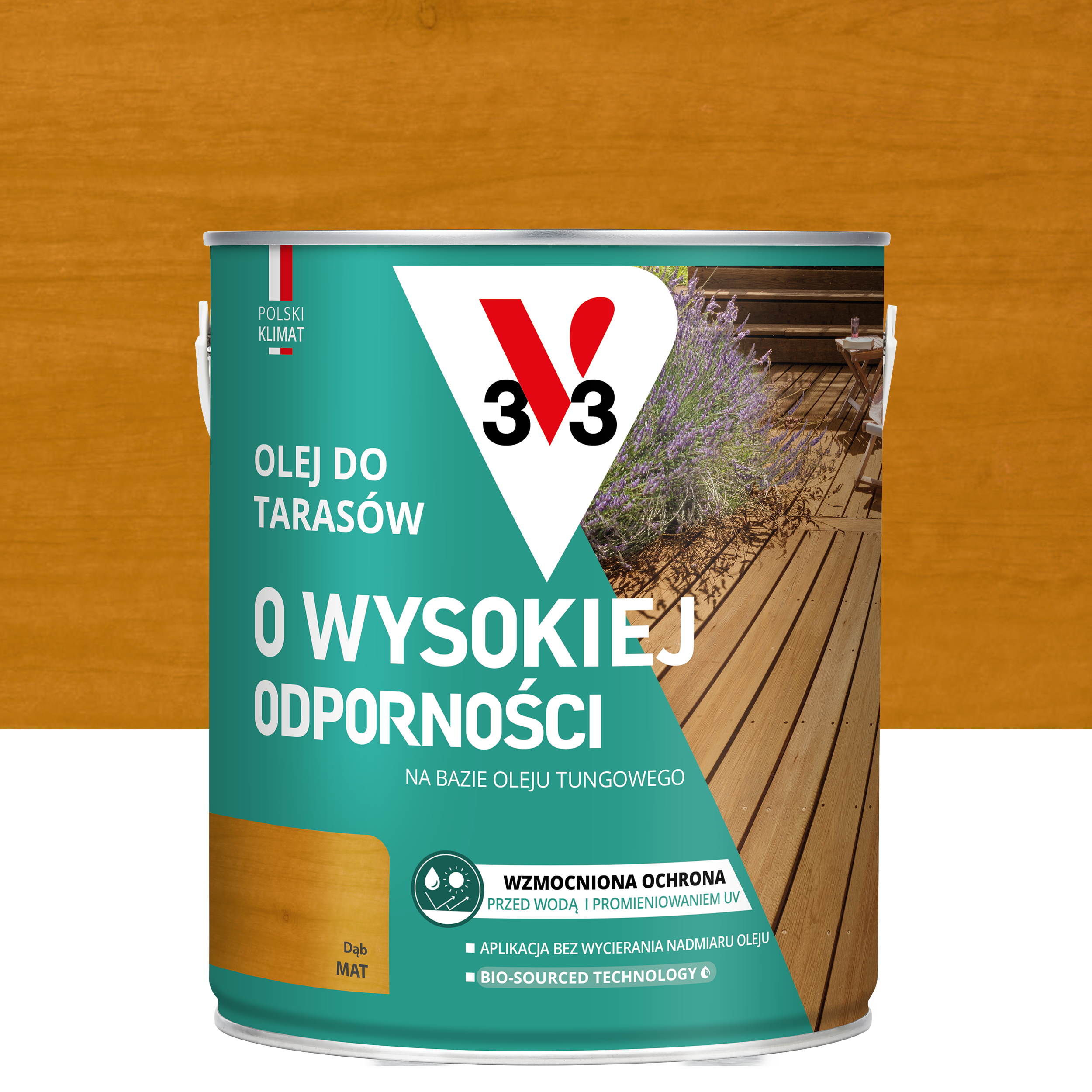 Olej do tarasów Dąb mat 2.5 l V33