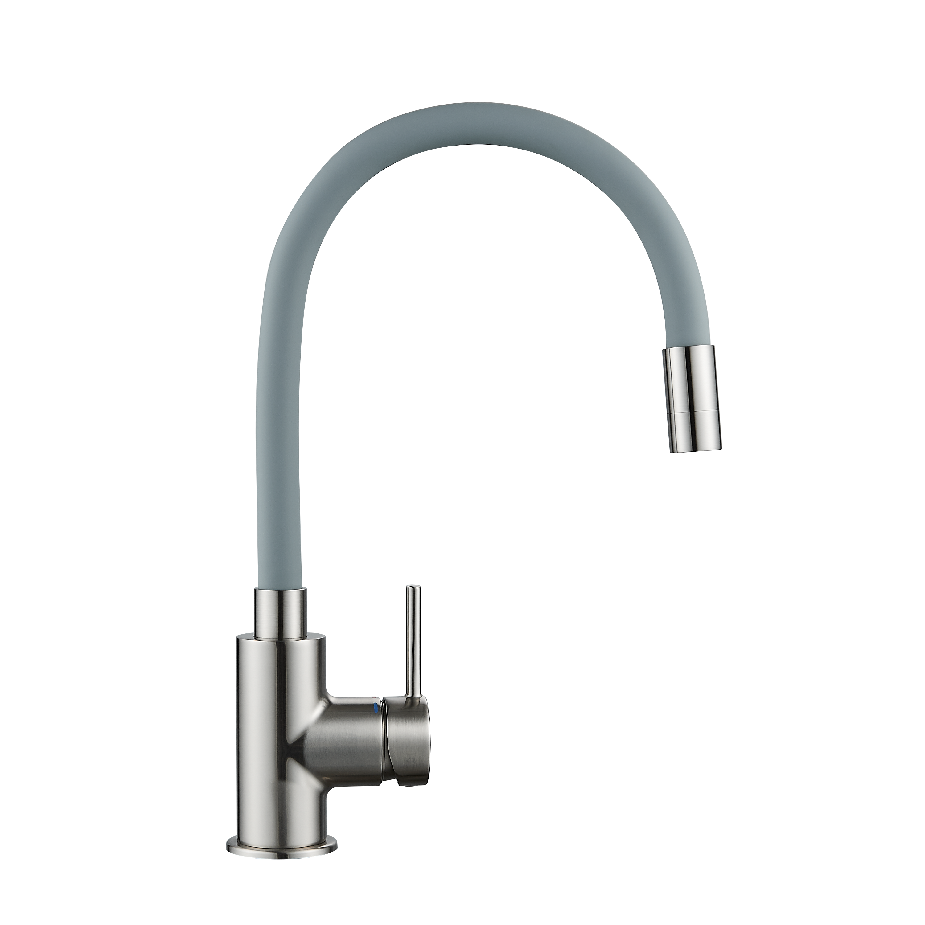 Robinet de cuisine avec bec flexible DELINIA Eleki gris - 2