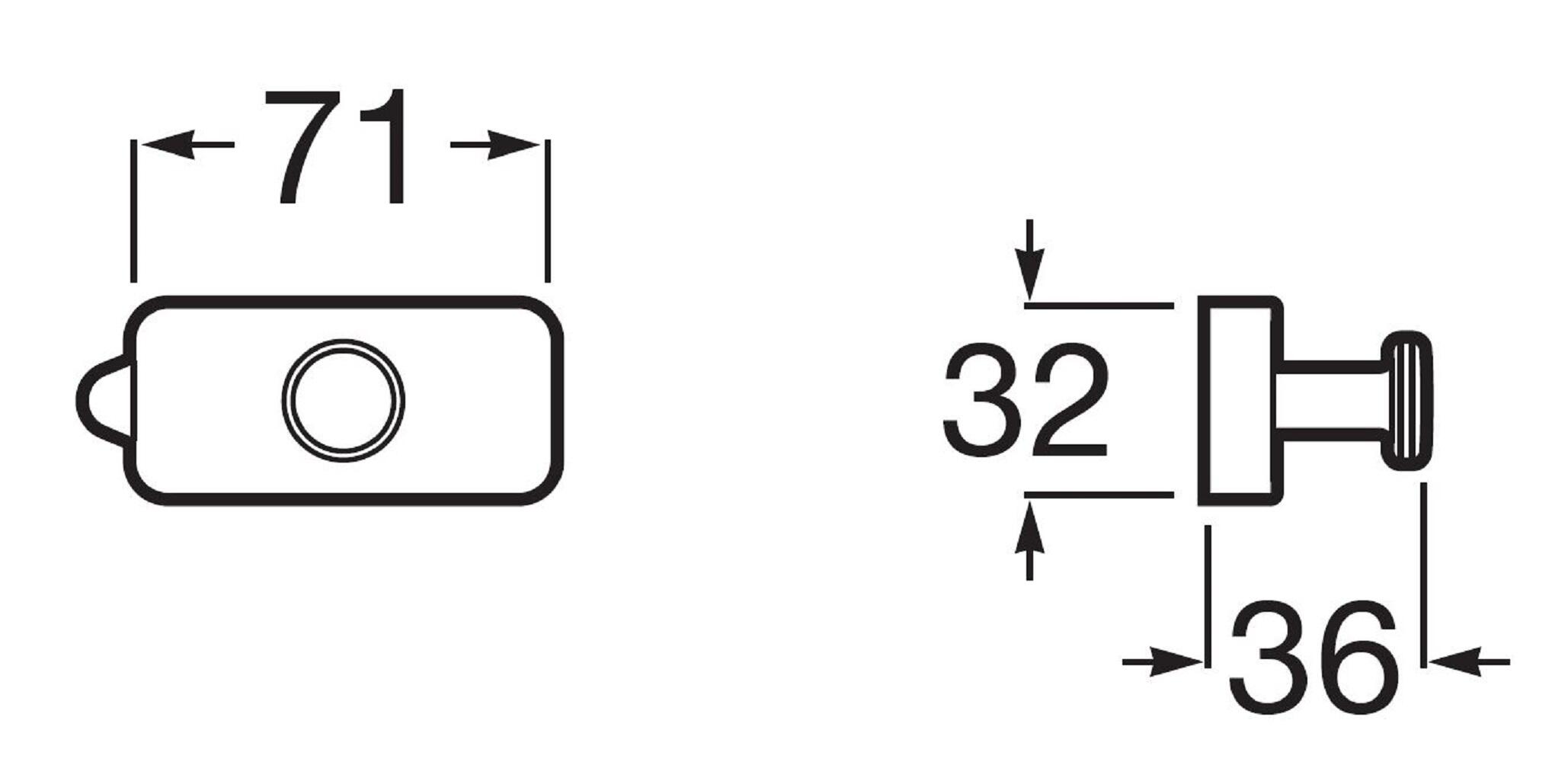 Percha/perchero Legacy acero inoxidable gris  con 1 gancho - 2