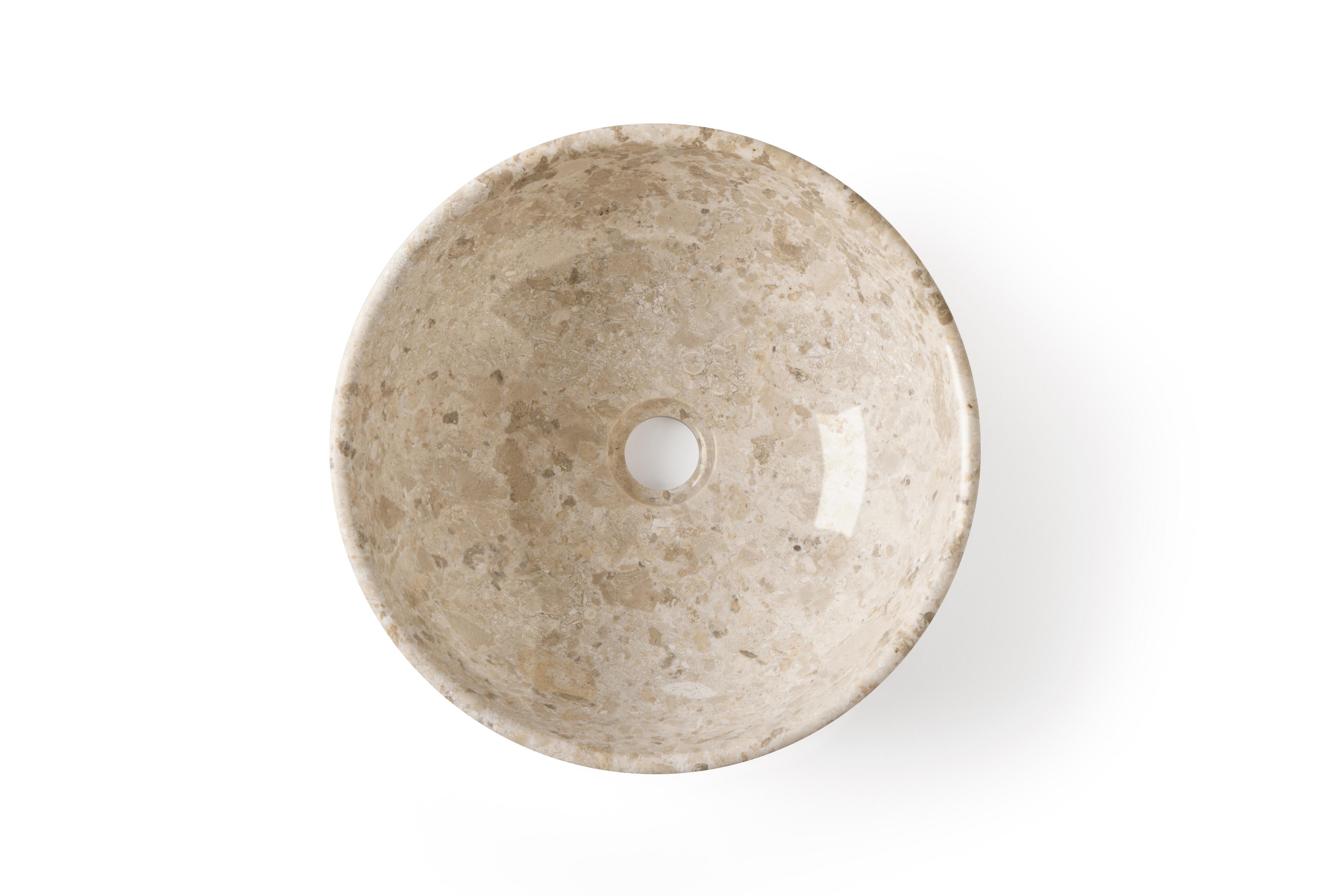 Lavatório de pousar 35 cm bege Lagoa - 12