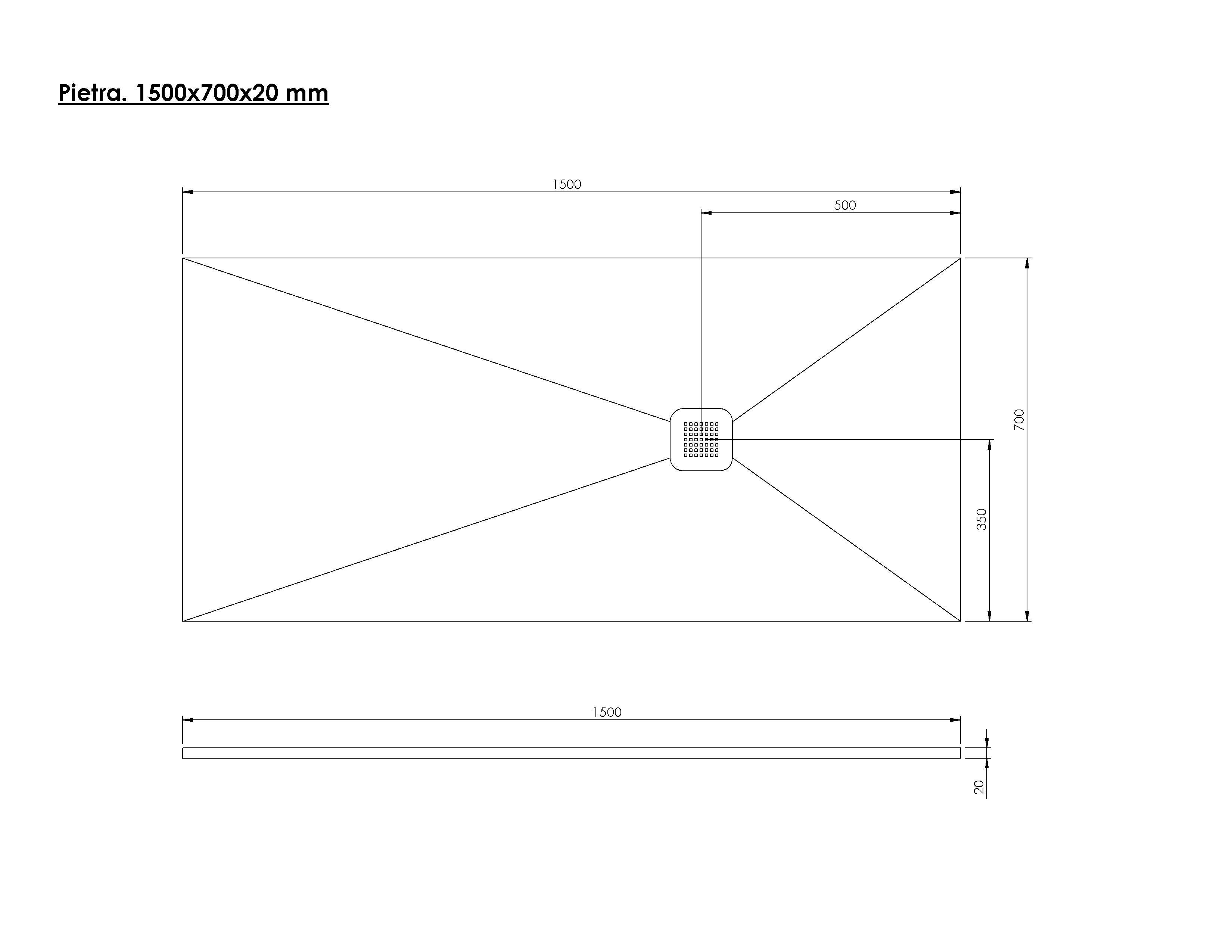 Plato de ducha Pietra 150x70 cm blanco - 7