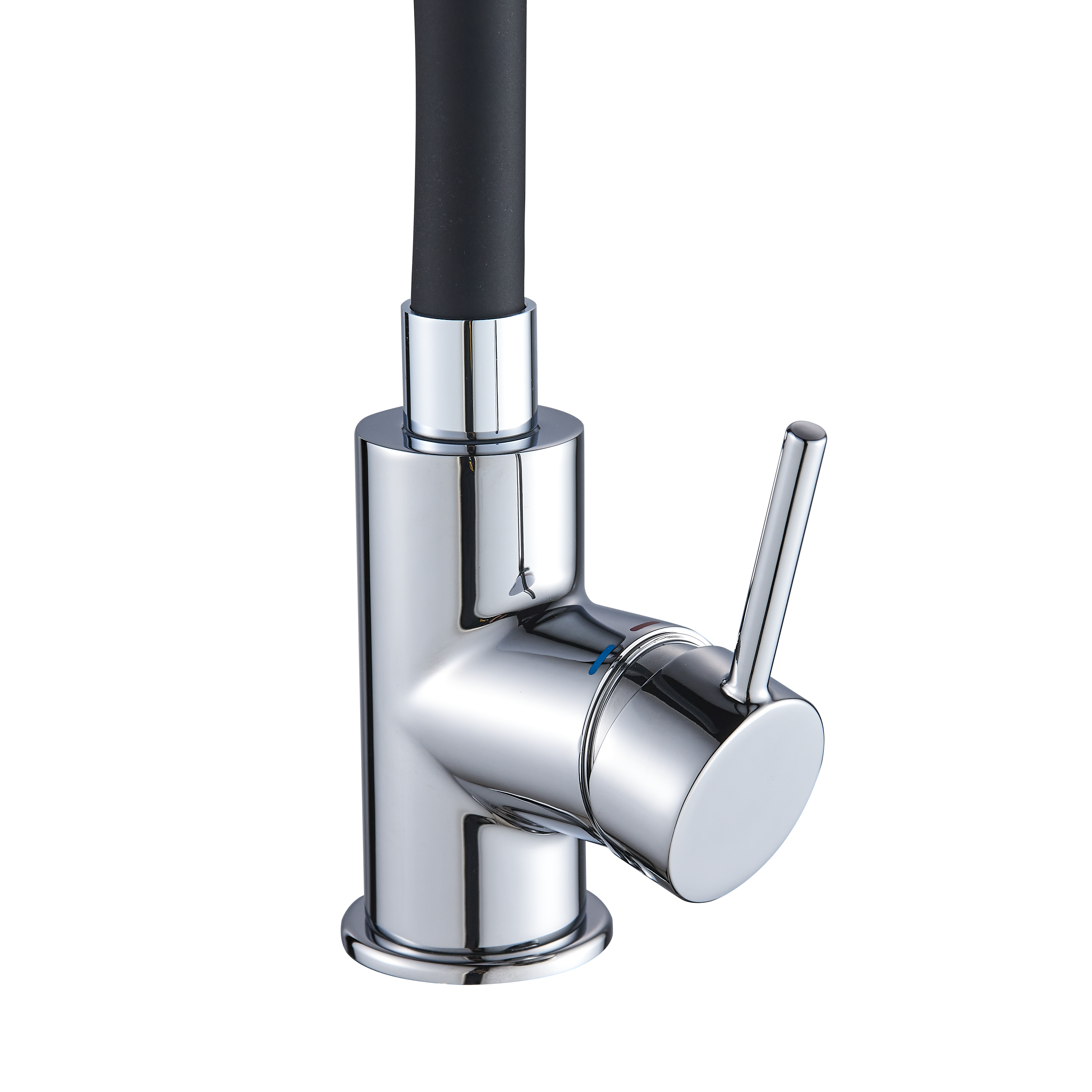 Robinet de cuisine avec bec flexible DELINIA Eleki noir / chrome - 4