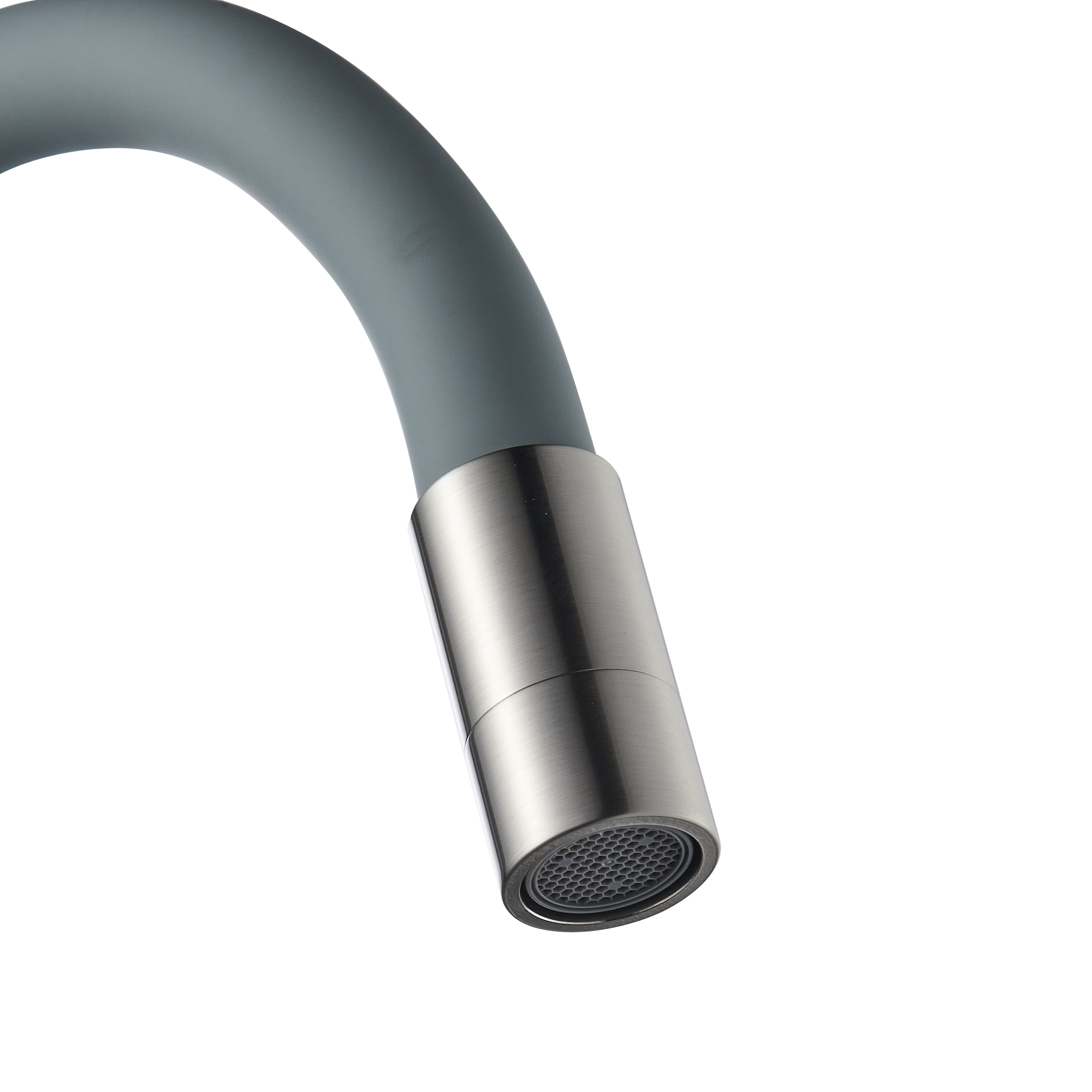 Robinet de cuisine avec bec flexible DELINIA Eleki gris - 4