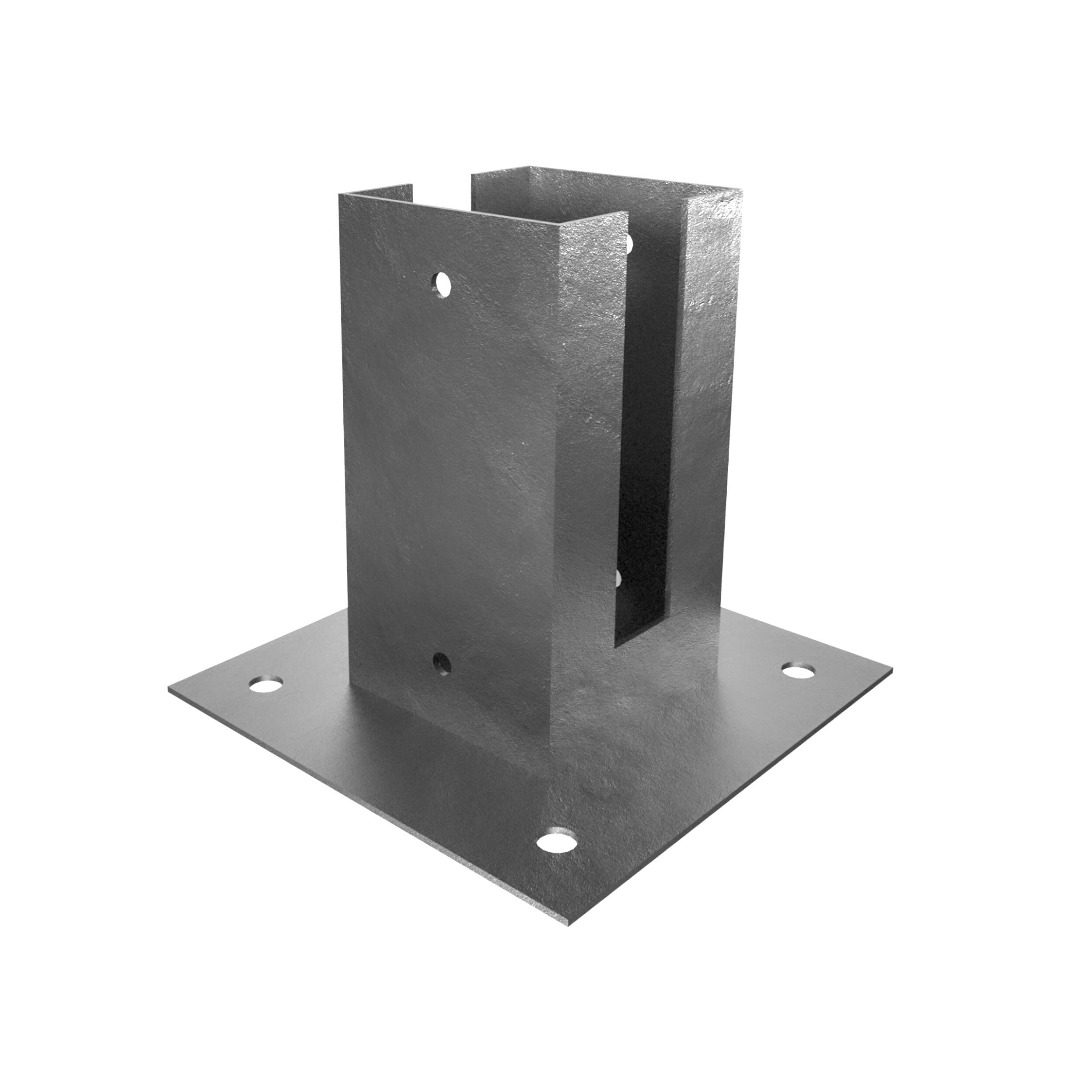 Base yona para suelo hormigón de acero para poste de 7 x 7 cm