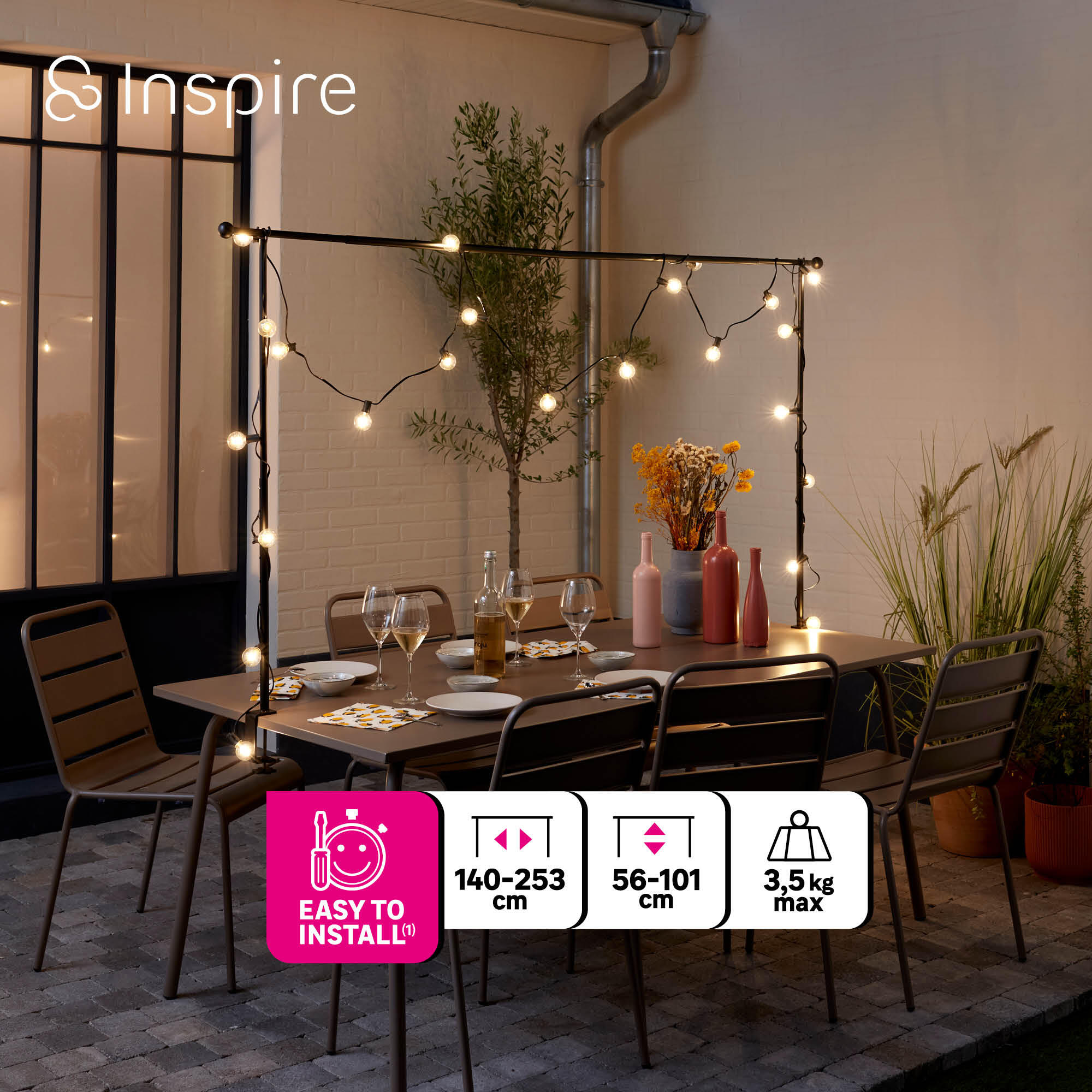 Suporte grinalda preto Inspire - 7