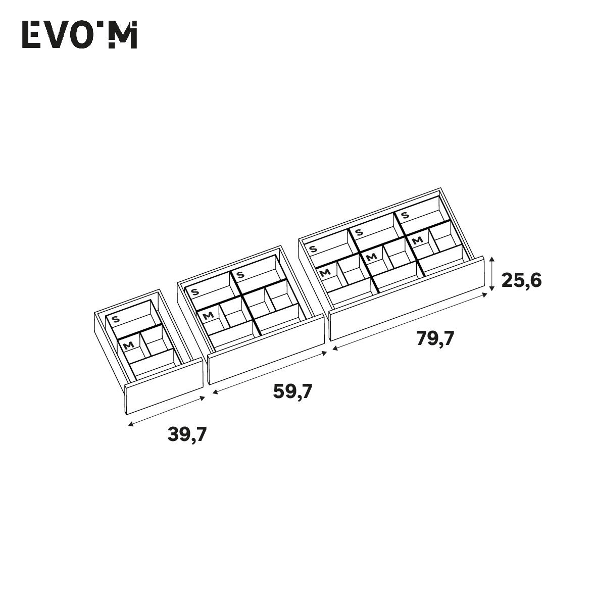 Caixa para gaveta branco 14,5x23,5x13,5 cm Spaceo Evo'M - 5