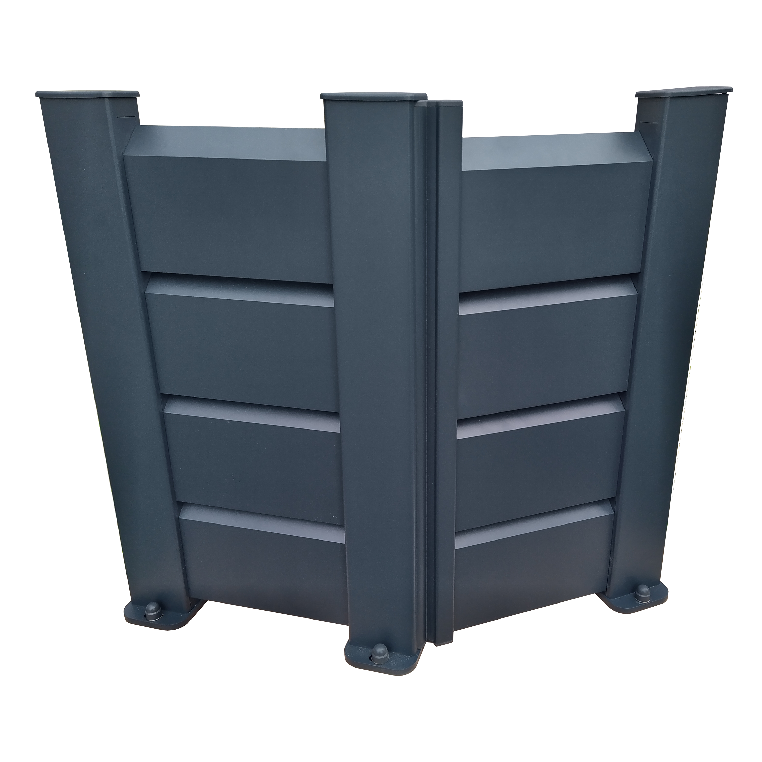 Profil d'angle ouvert aluminium Klos up! gris, H.186 cm - 2