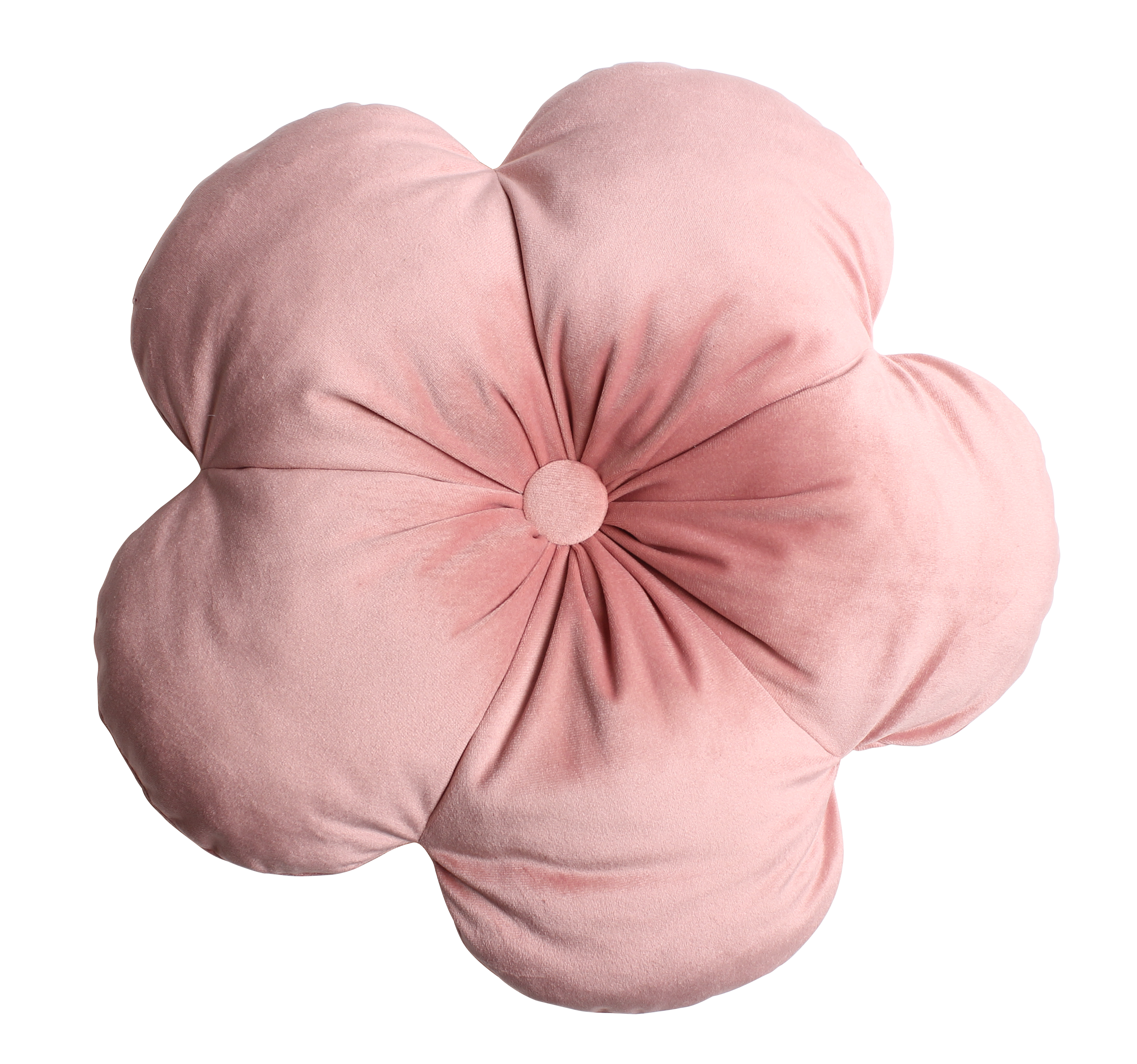 Poduszka z guzikiem Fiore Kwait różowa śr. 40 cm