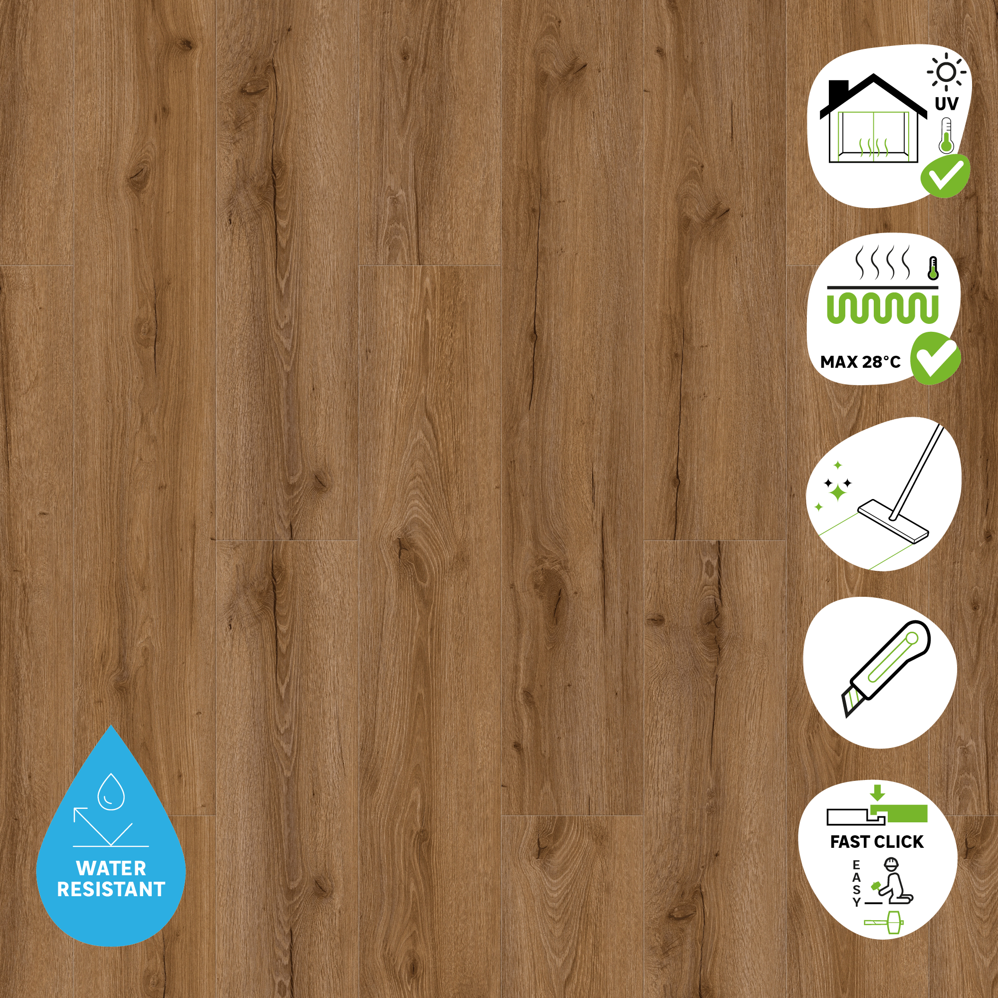 Lame PVC clipsable intenso ARTENS Lucena bois naturel - 7