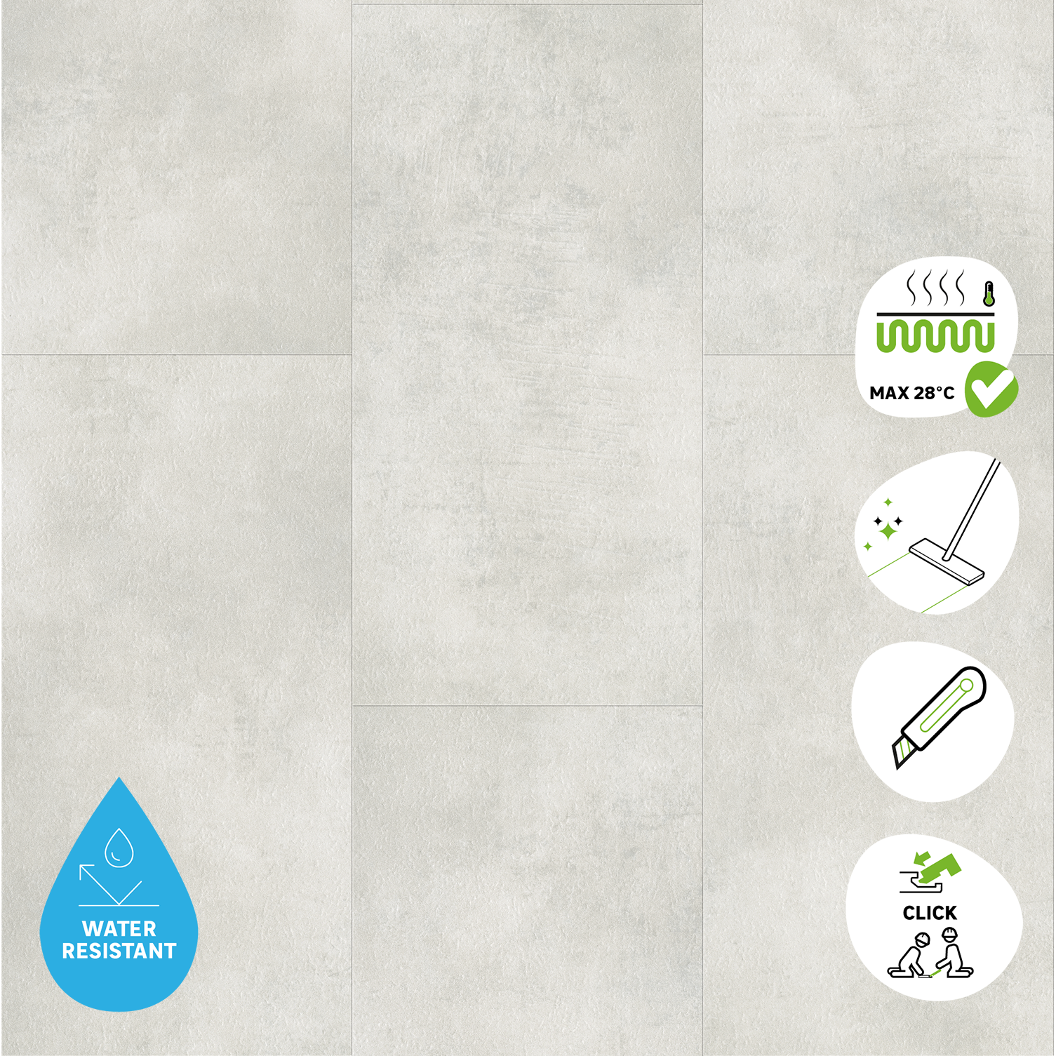 Dalle PVC clipsable medio ARTENS Manassa 2 pierre - 6