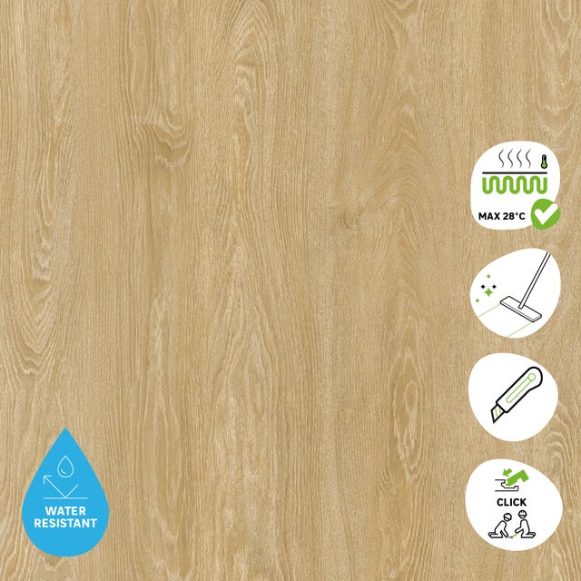 Pavimento vinílico SPC click flutuante básico 3,2 mm NAT340