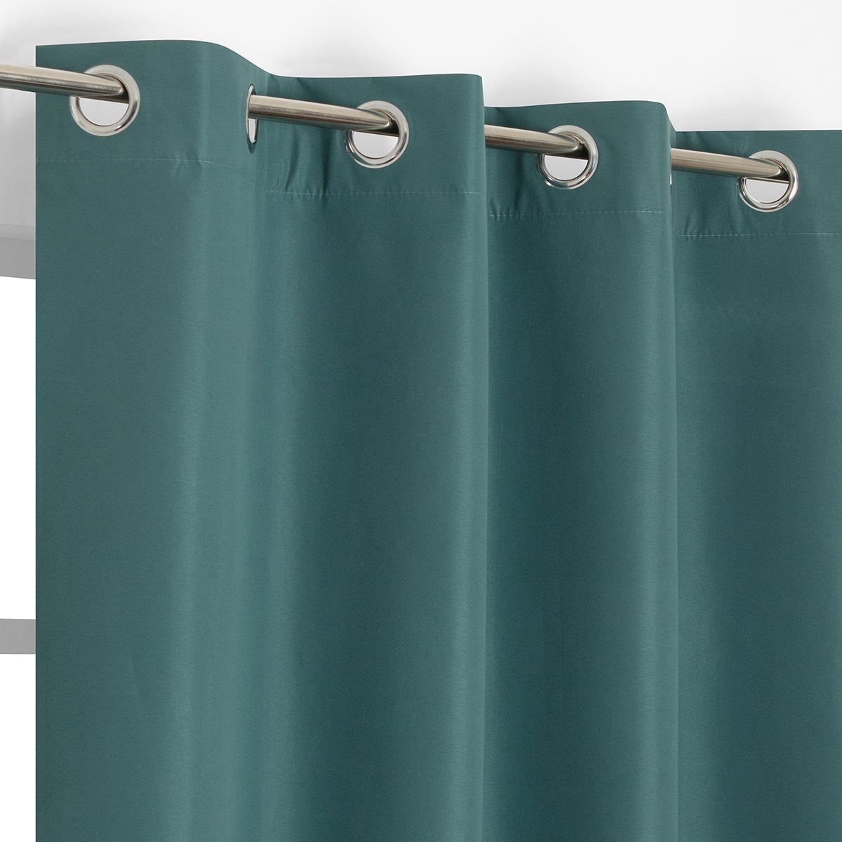 Cortinado ilhós Blackout 135x240cm azul petróleo - 2