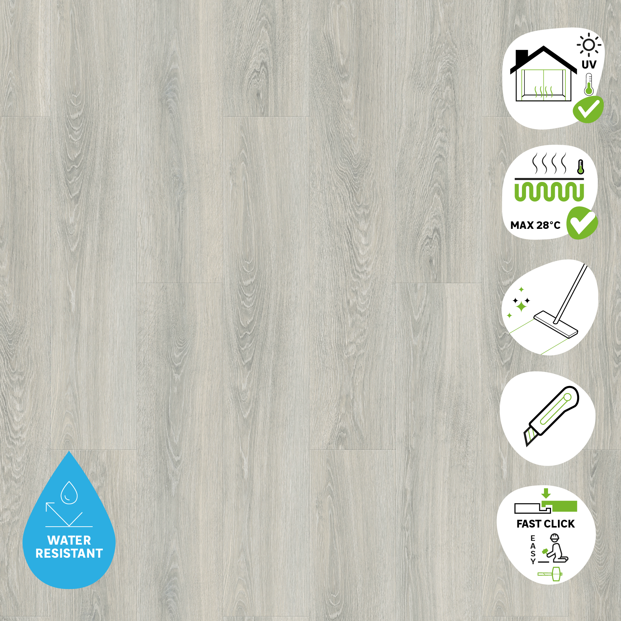 Lame PVC clipsable intenso ARTENS Nola bois gris - 7