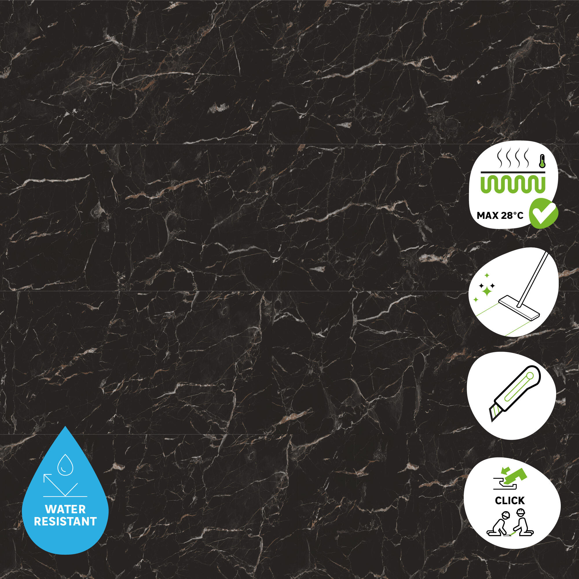 Dalle PVC clipsable medio ARTENS Isernia effet marbre - 6