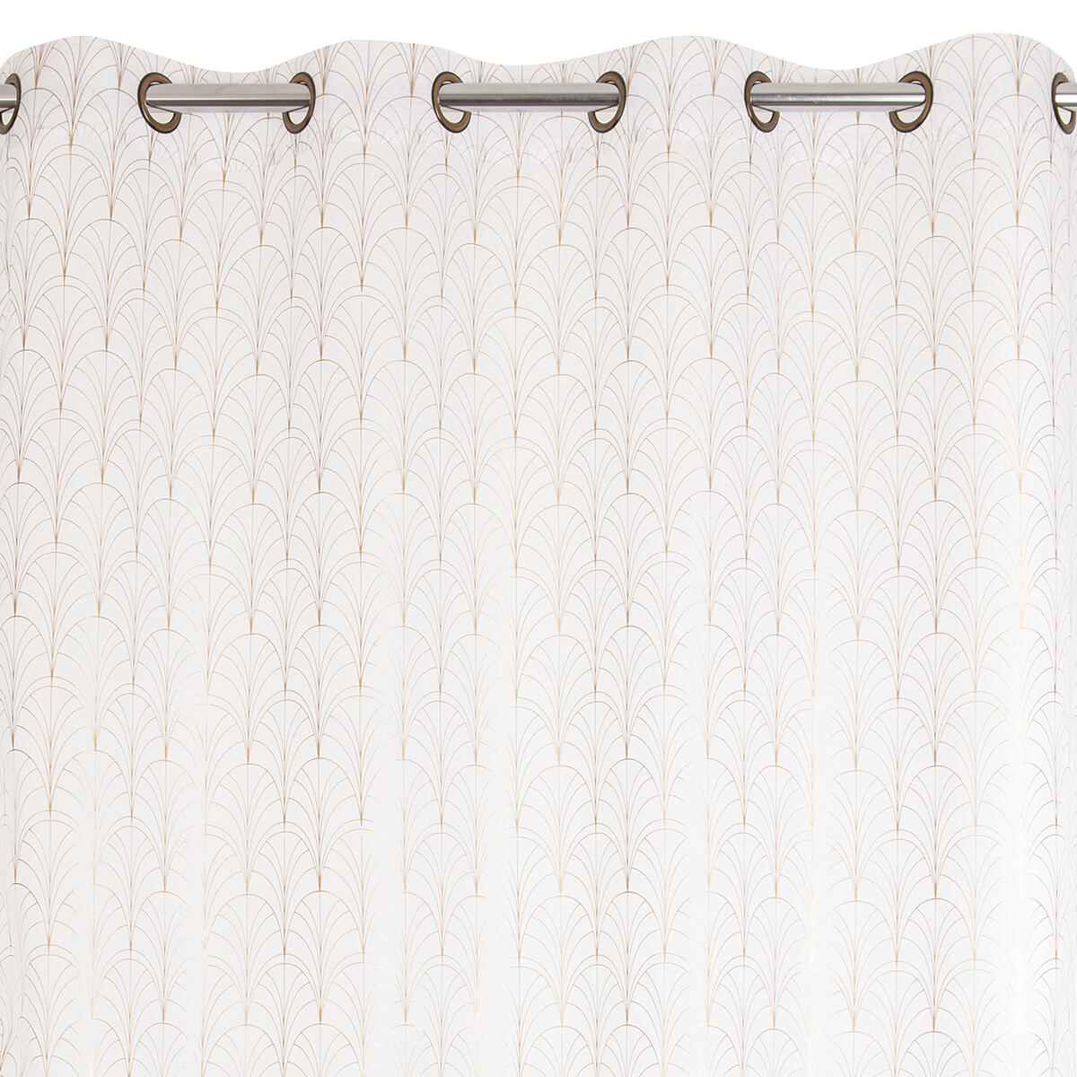 Cortinado ilhós Tamara 140x260cm branco ouro - 4