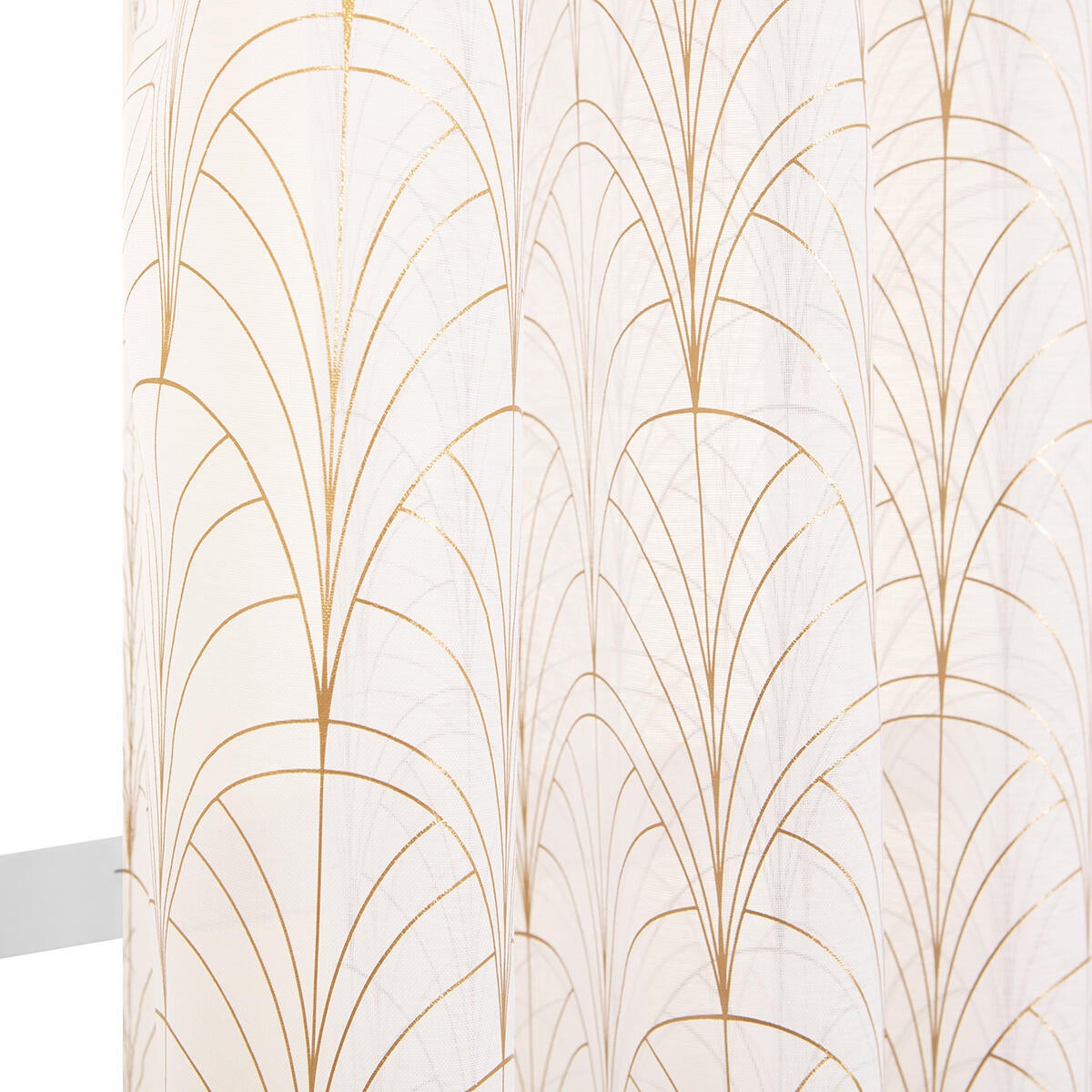 Cortinado ilhós Tamara 140x260cm branco ouro - 6