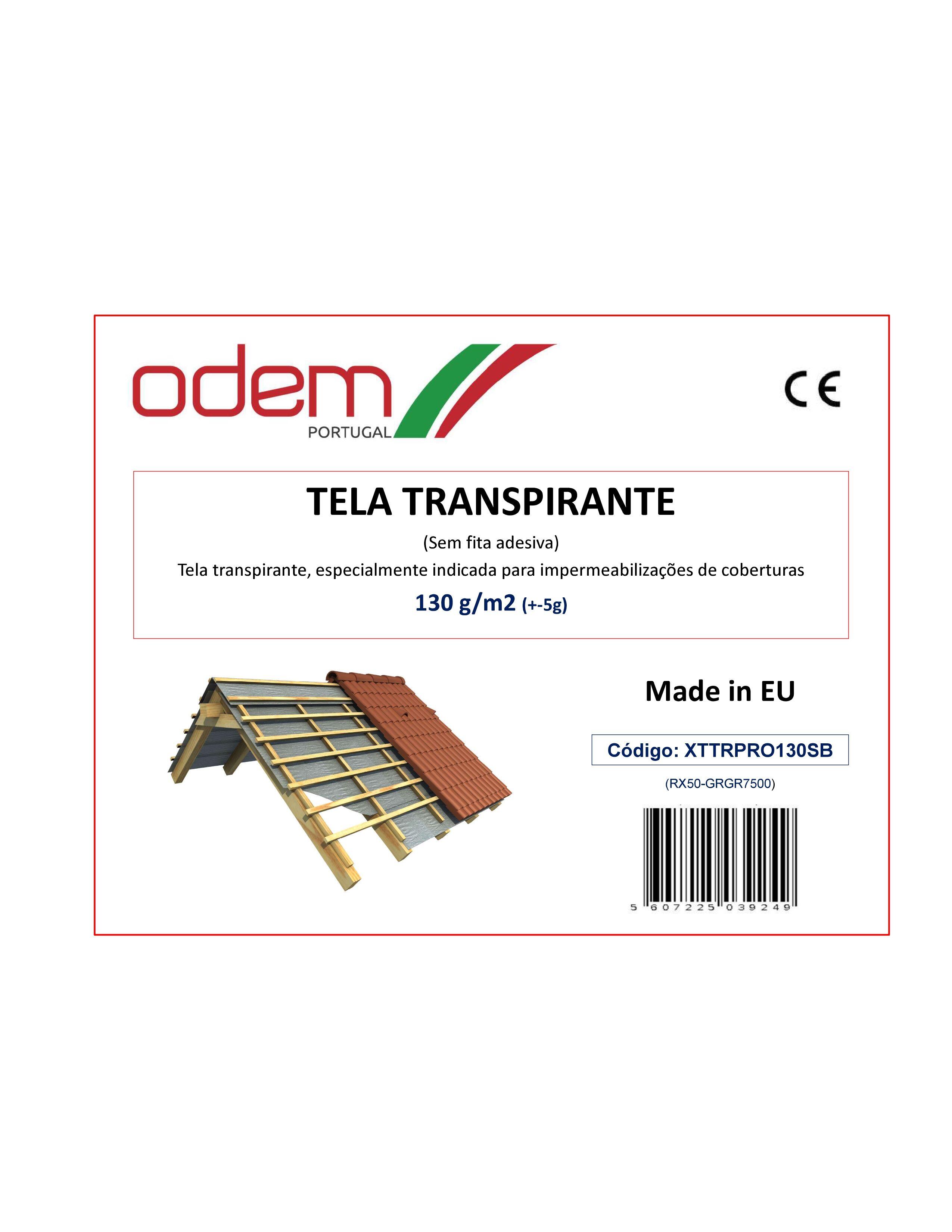 Tela transpirante SEM FITA ADESIVA 130GR 75M2 - 4