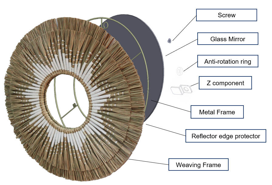 Miroir rond rotin naturel Soleia INSPIRE diam.70 cm - 5