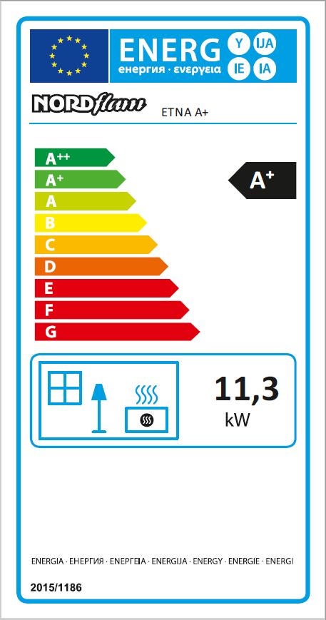 Recuperador a Lenha Ferro Fundido NORDFLAM ETNA EKO 11,3KW A+ - 4