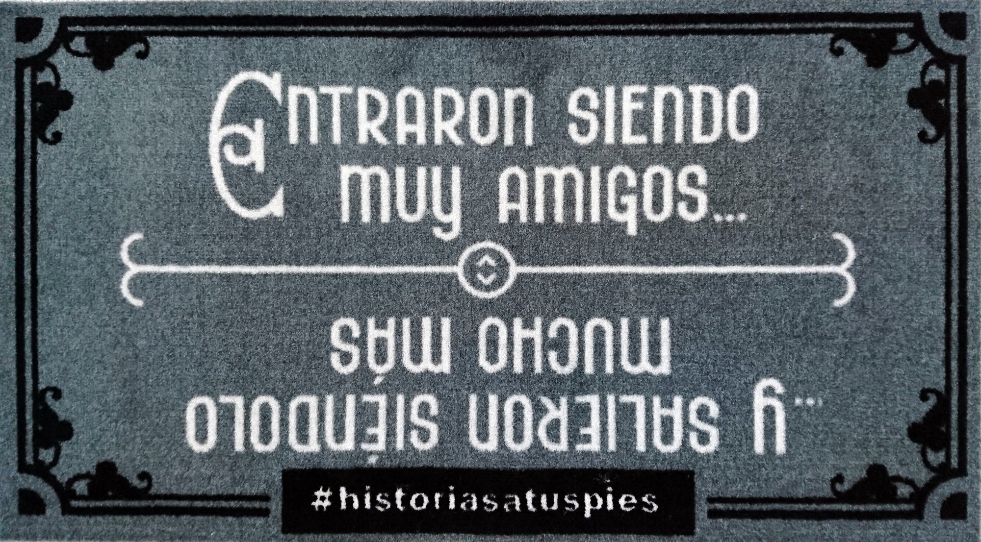 Felpudo amigos gris 40x70 cm